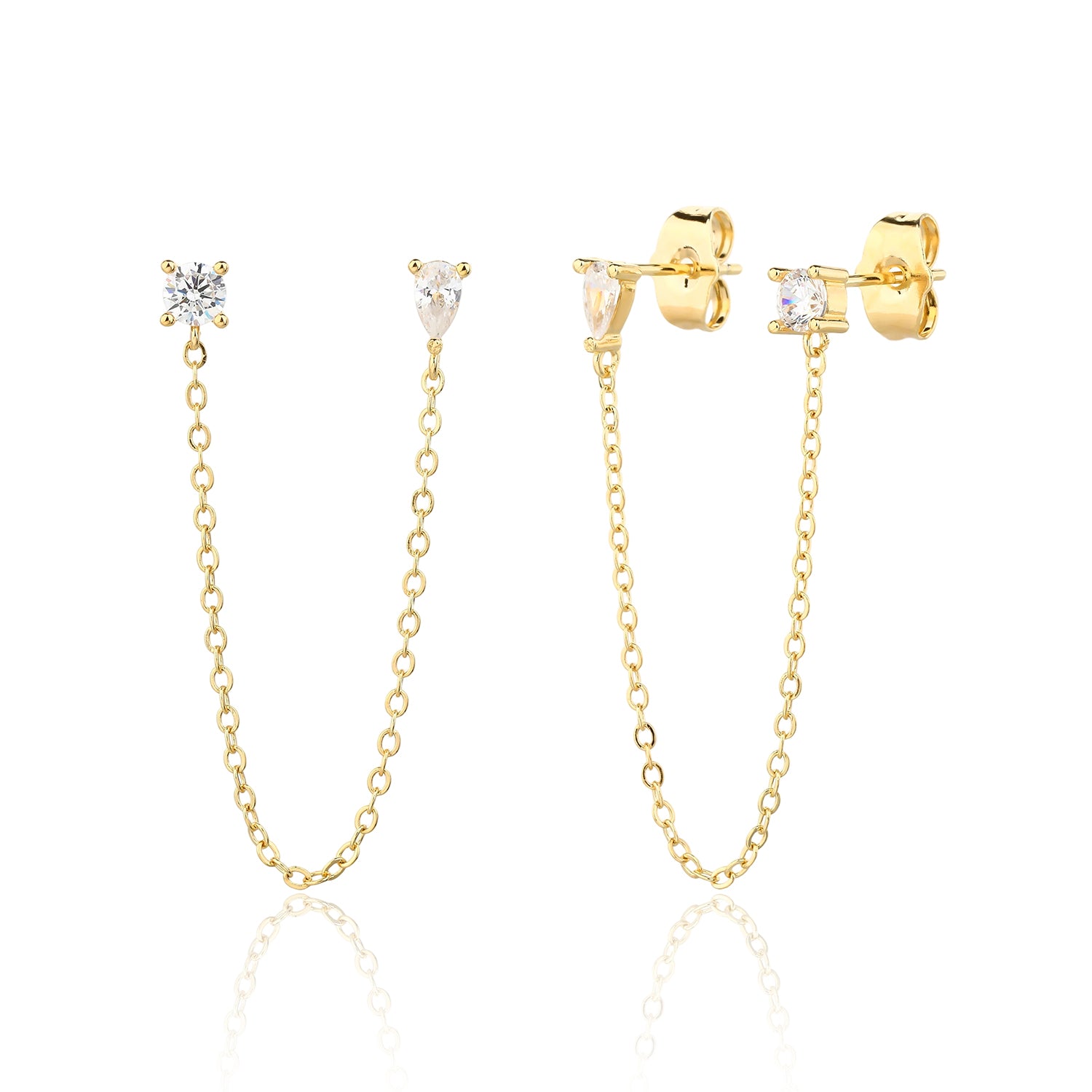 עגיל נובה ליין ציפוי זהב