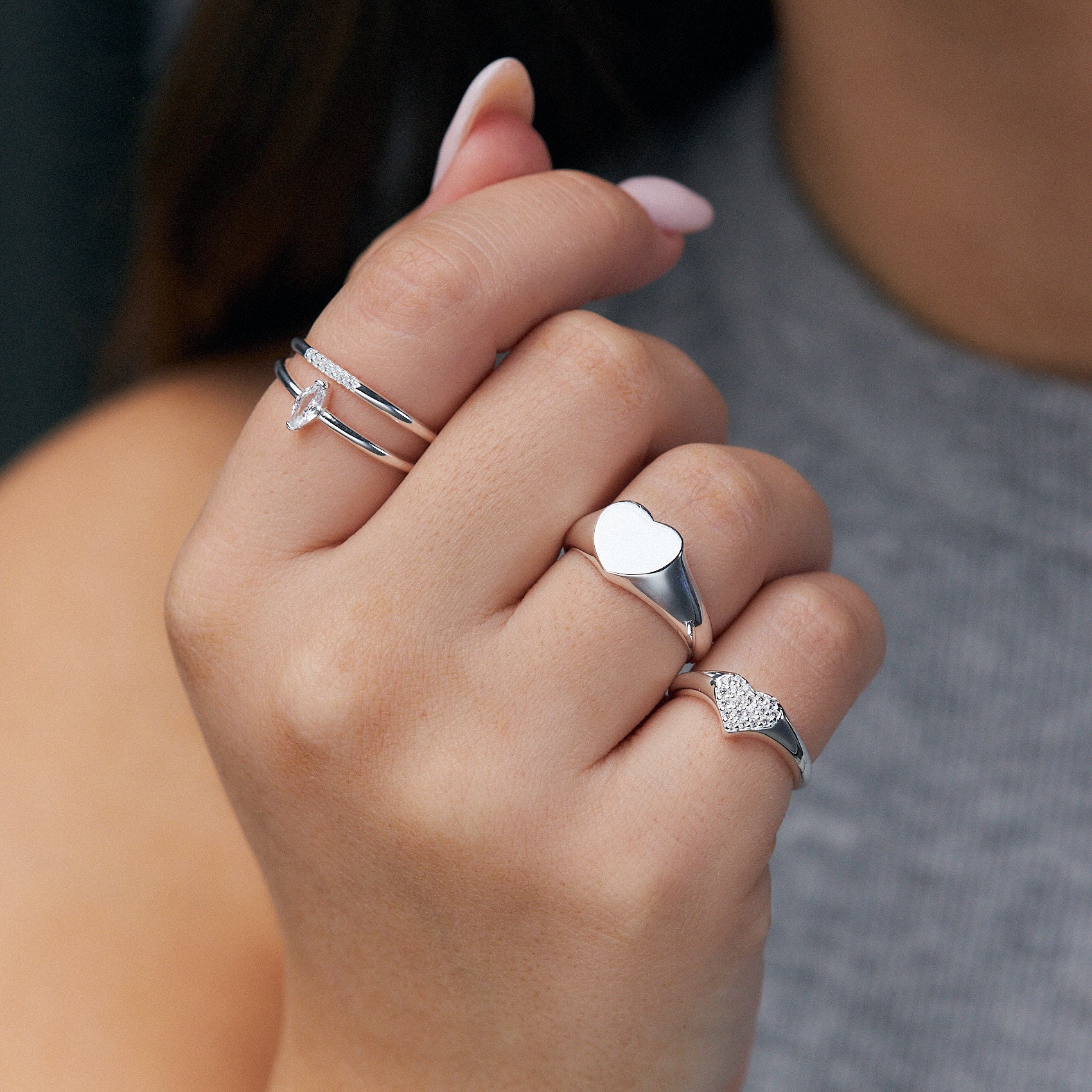 טבעת מוניק כסף 925