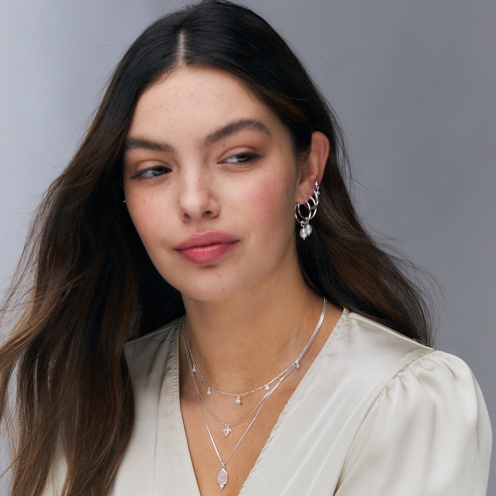 סט גרטה כסף 925