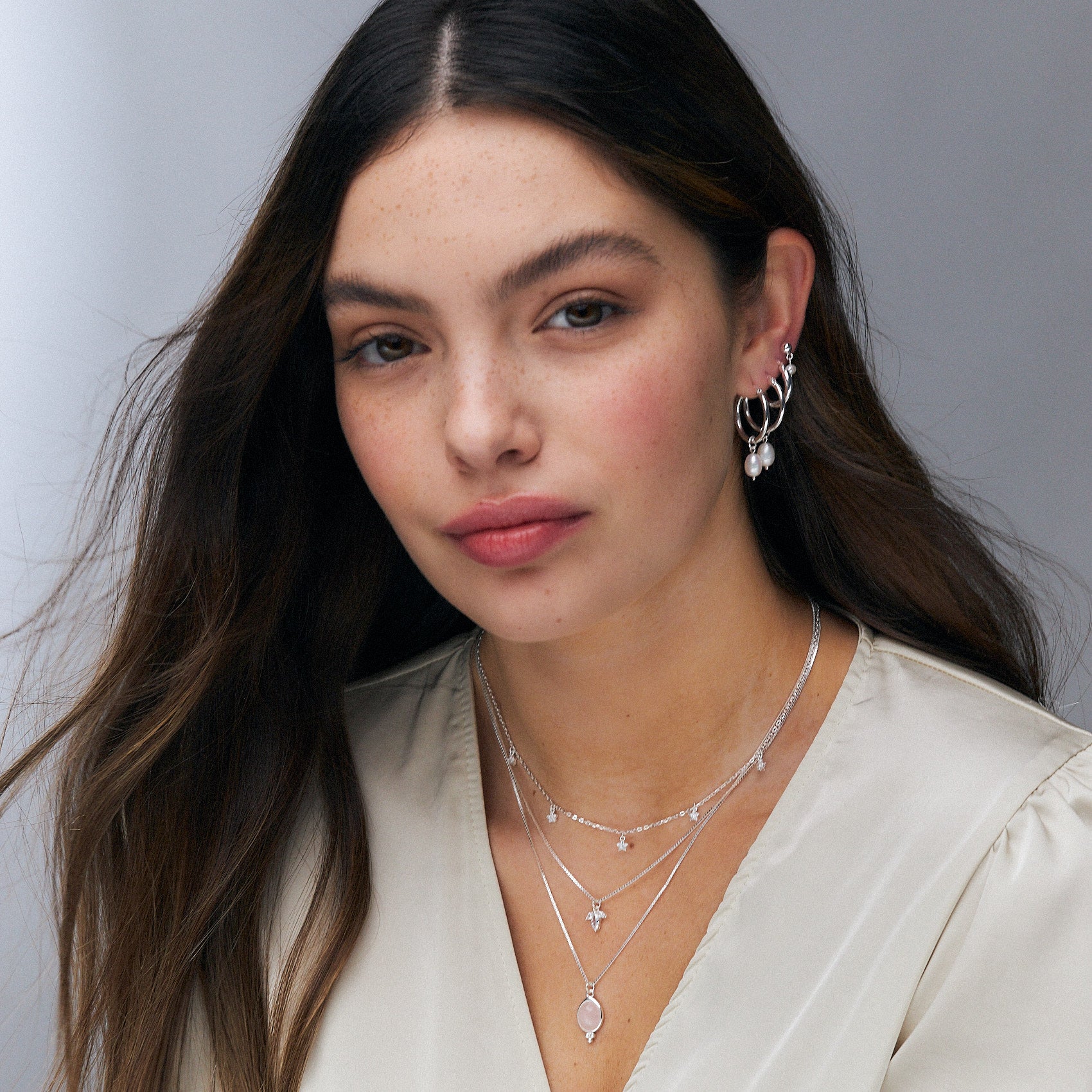 סט גרטה כסף 925