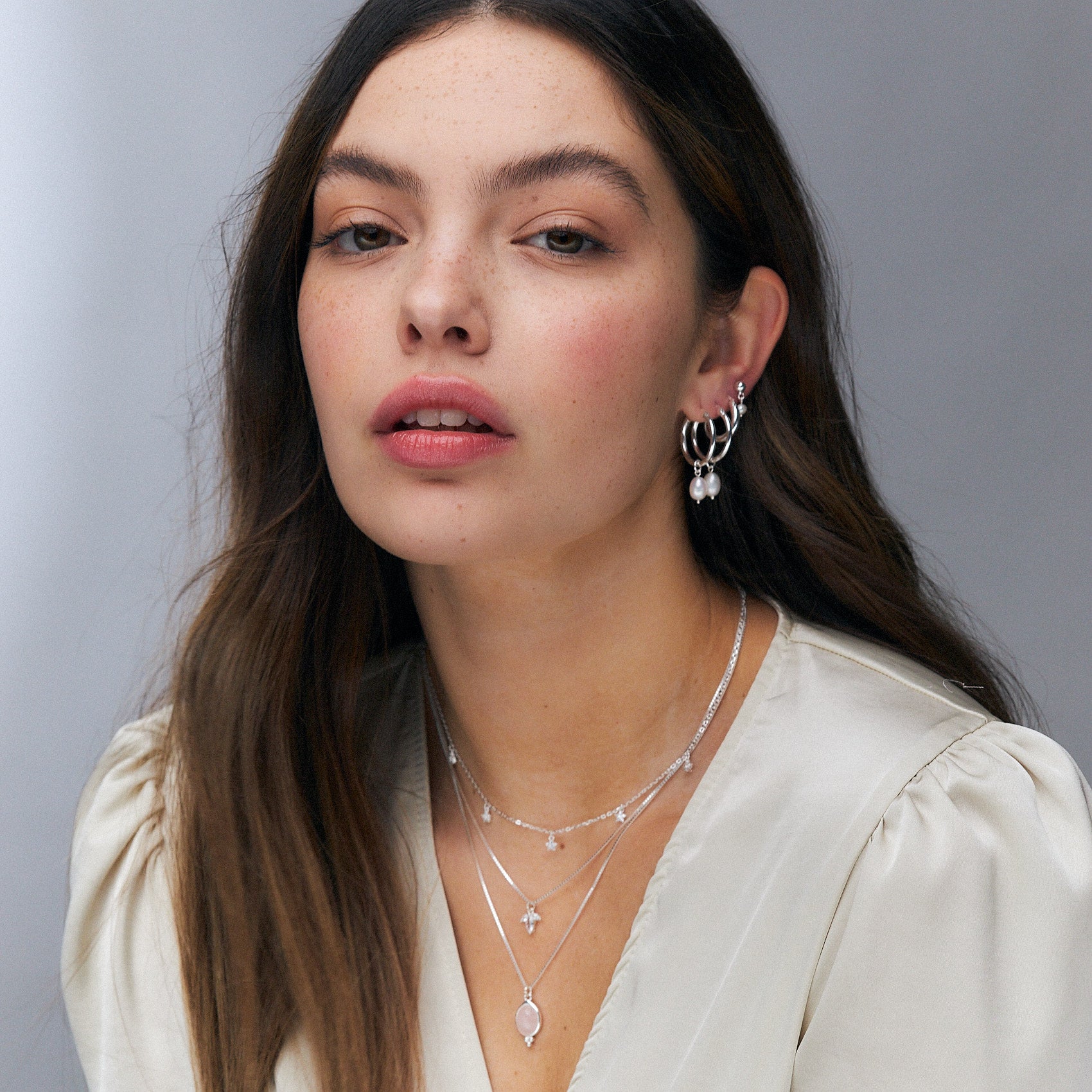 סט גרטה כסף 925