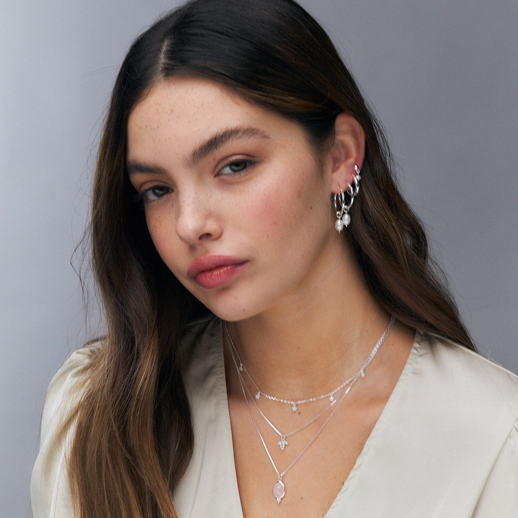 סט גרטה כסף 925