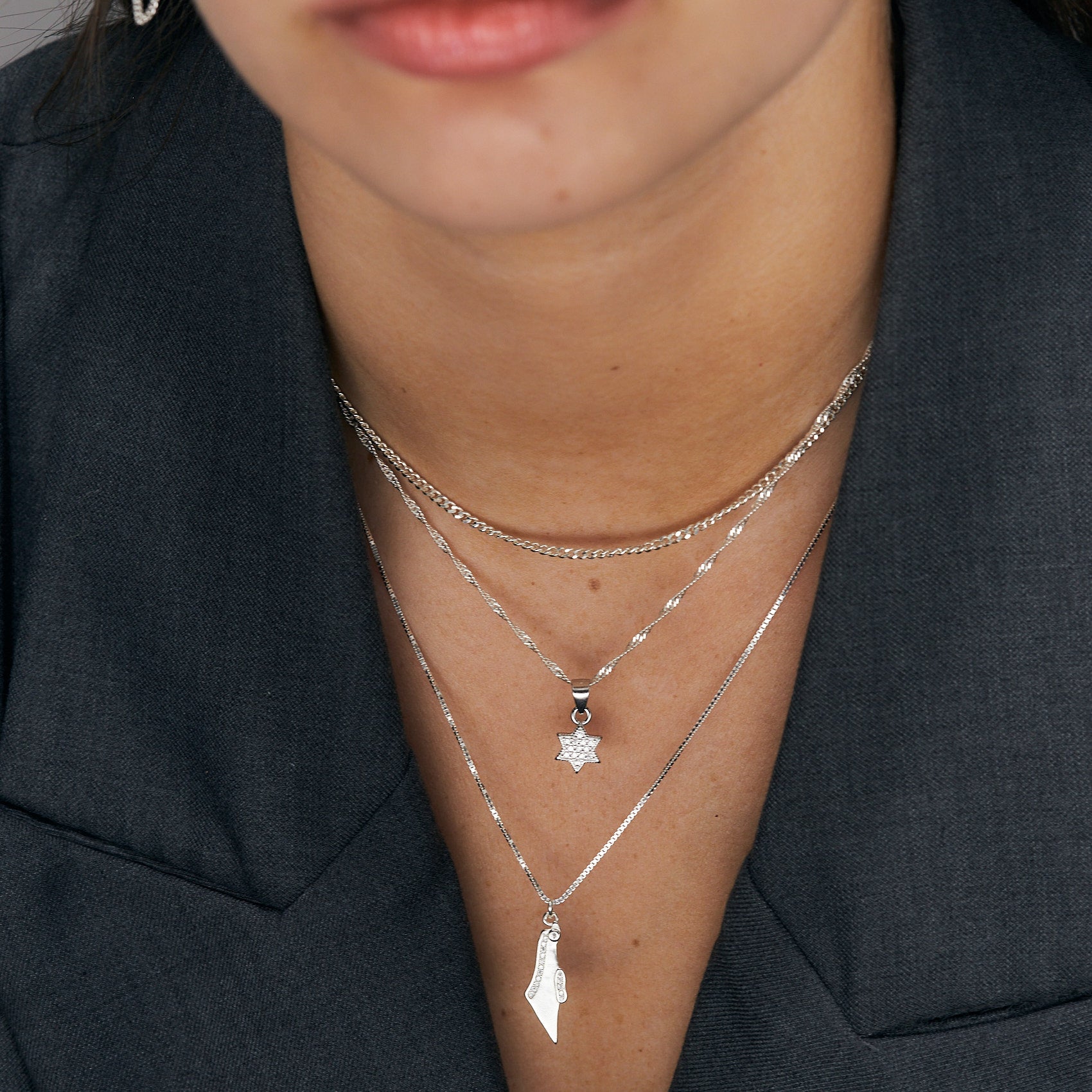 925 שרשרת ישראל כסף