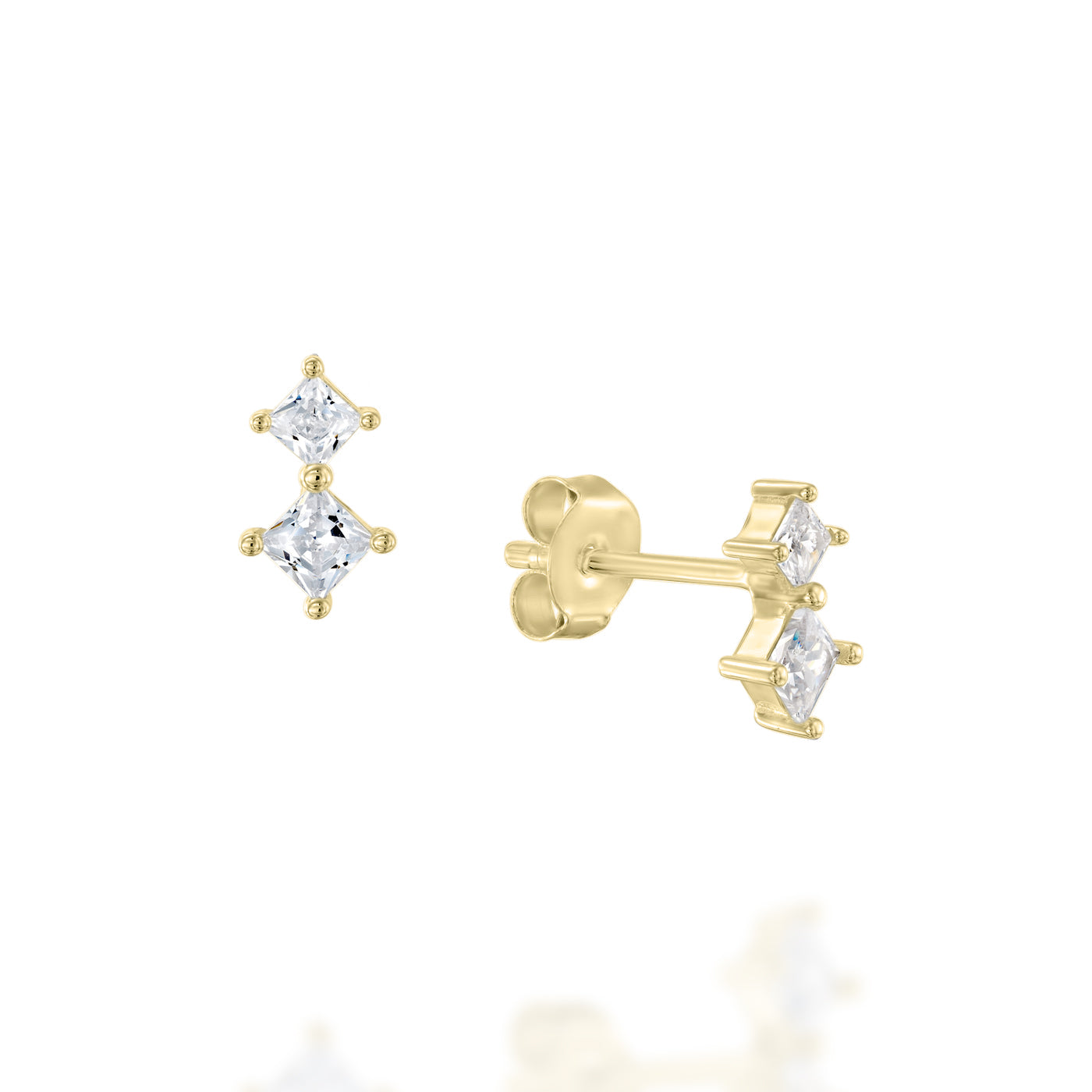 עגילי ויקטוריה ציפוי זהב