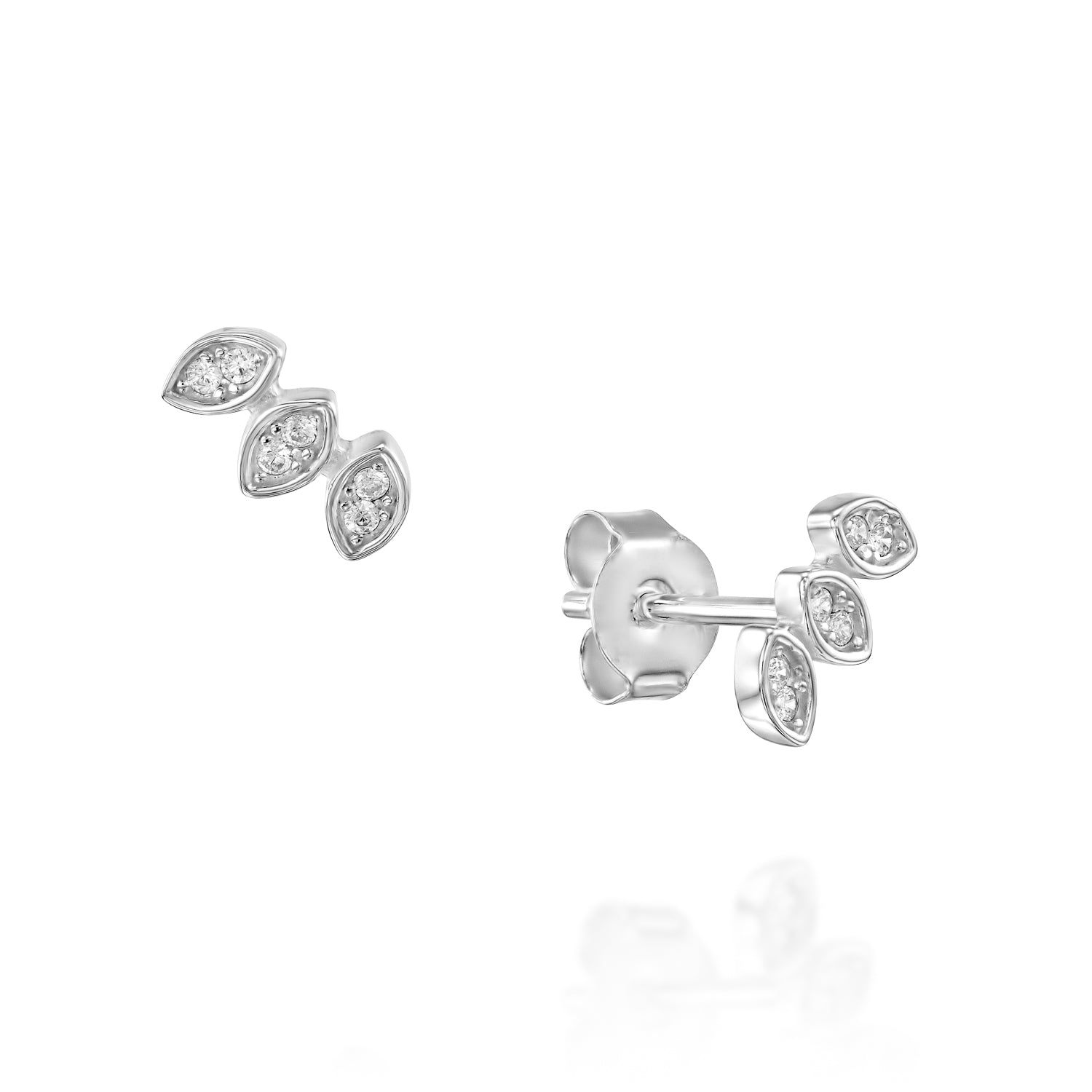 עגילי פלור כסף 925