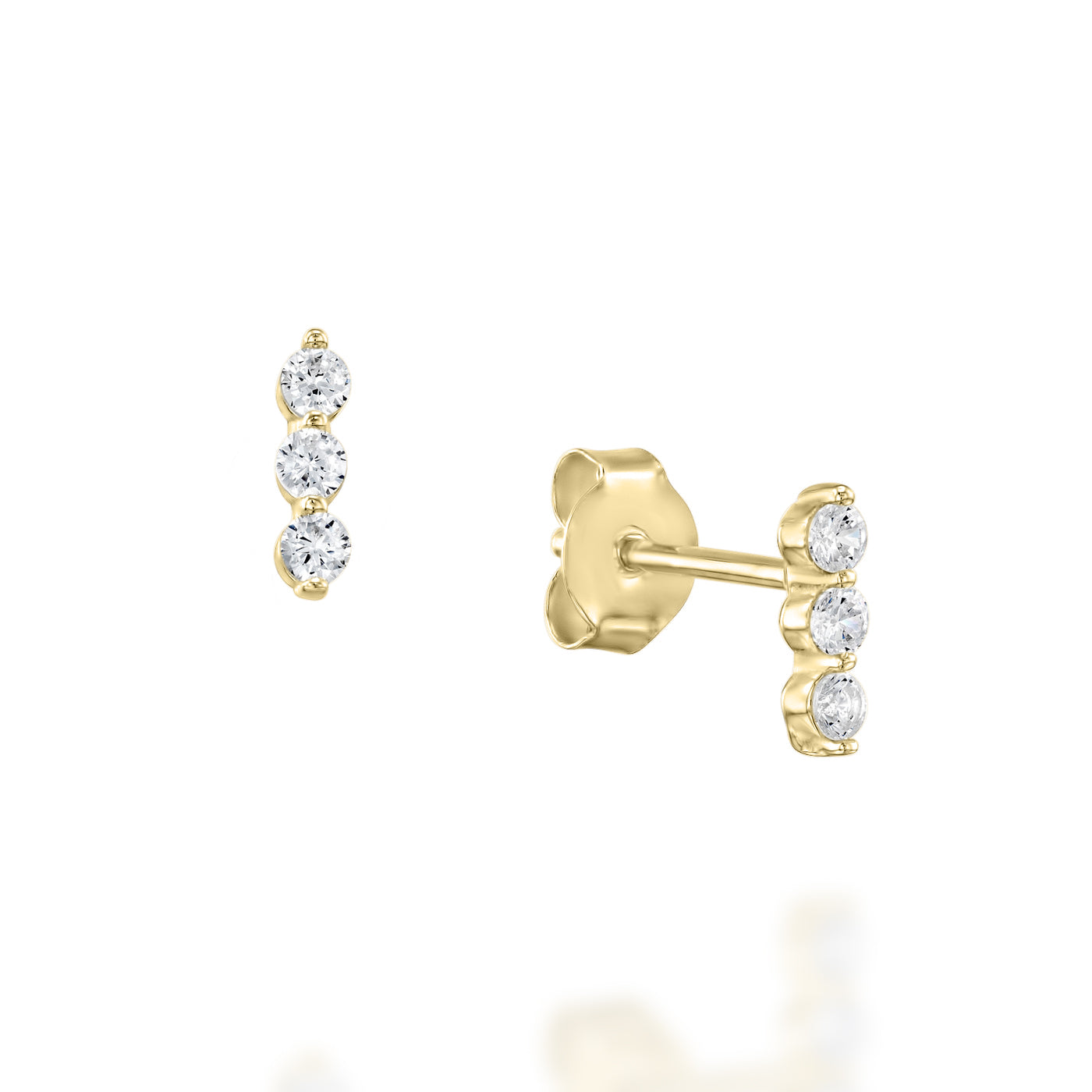 עגילי מואנה ציפוי זהב