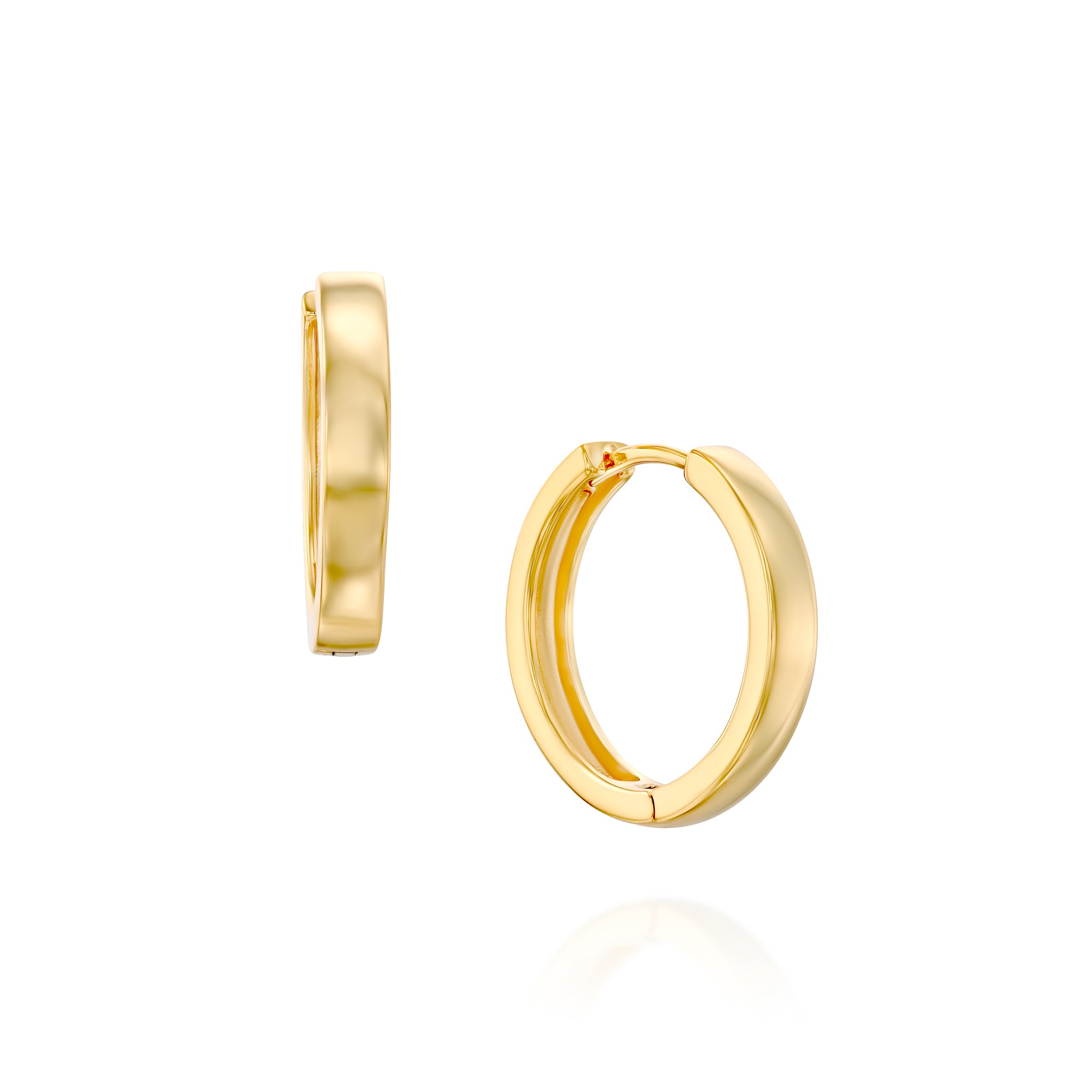 עגילי ברנדה ציפוי זהב M