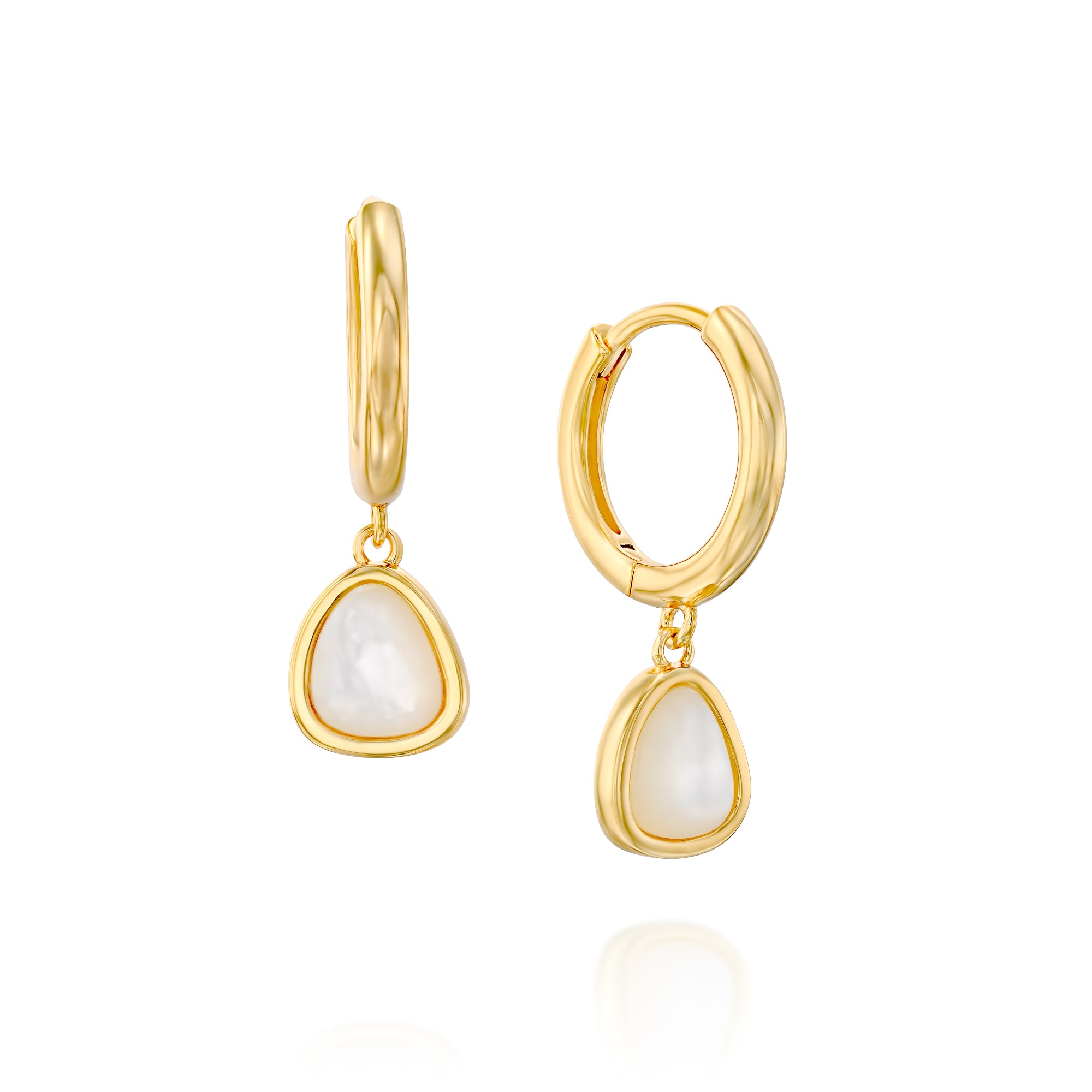 עגילי פייר ציפוי זהב