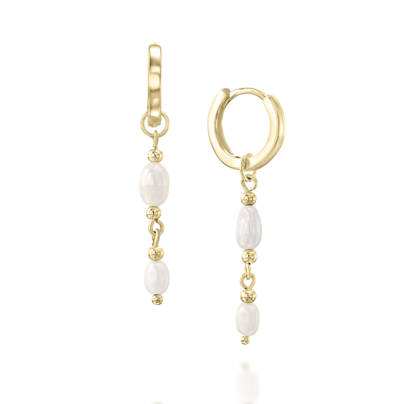 עגילי מדלן ציפוי זהב