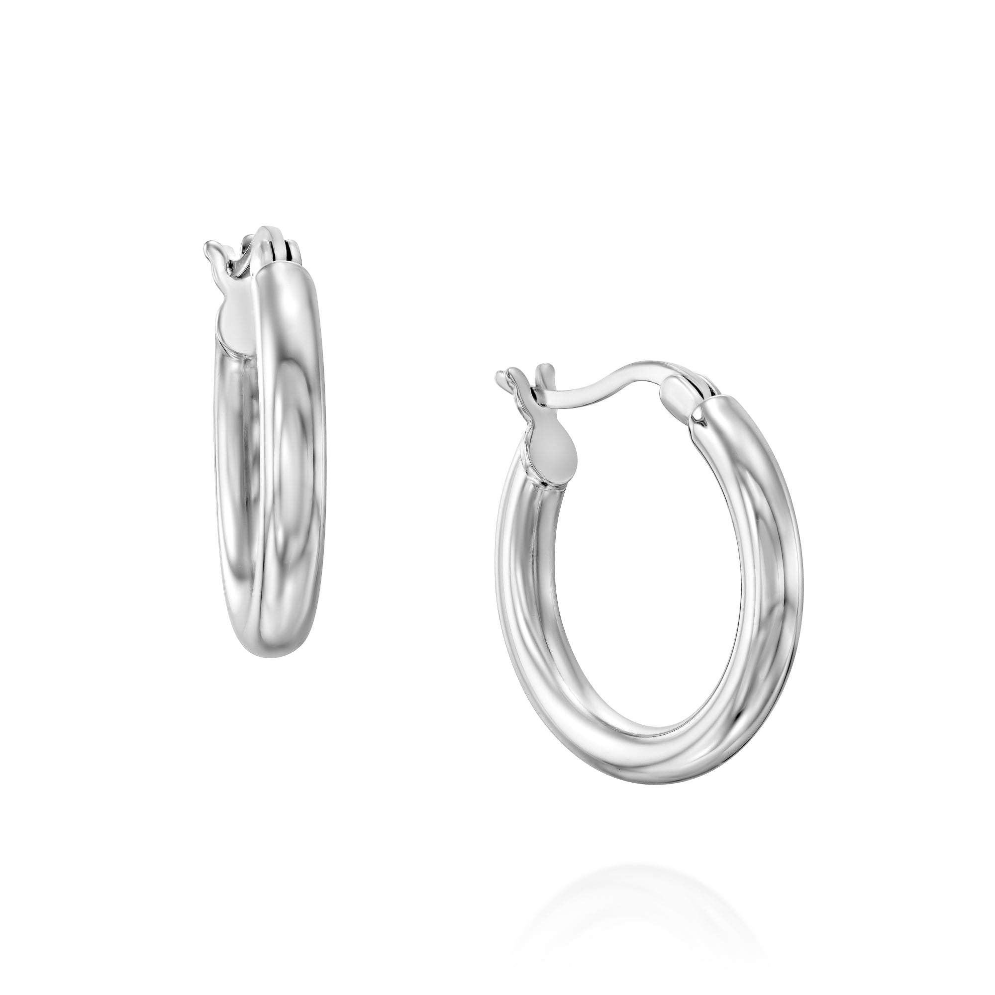 עגילי חישוק לורן (M) כסף 925