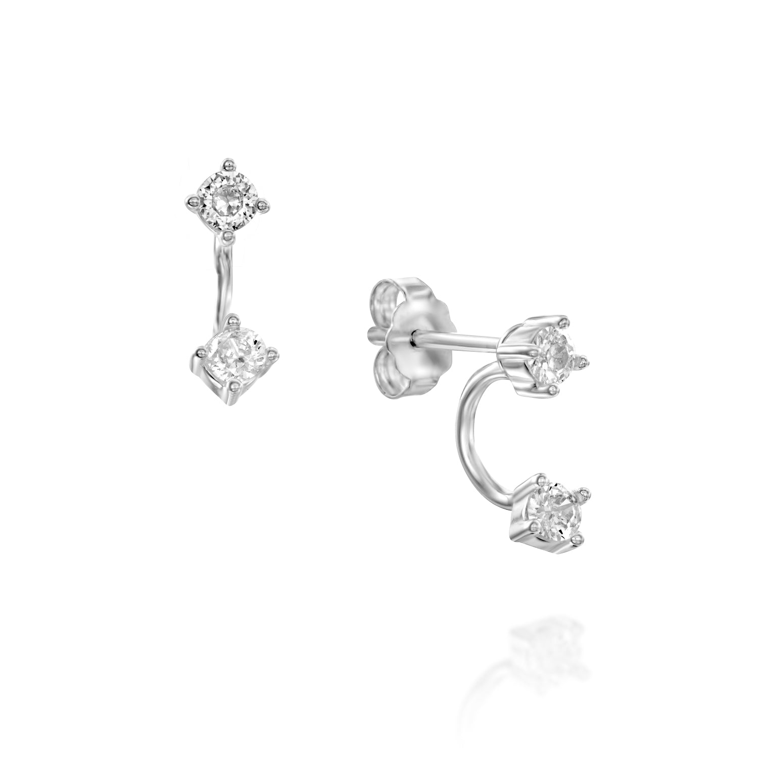 עגילי מולי ציפוי כסף