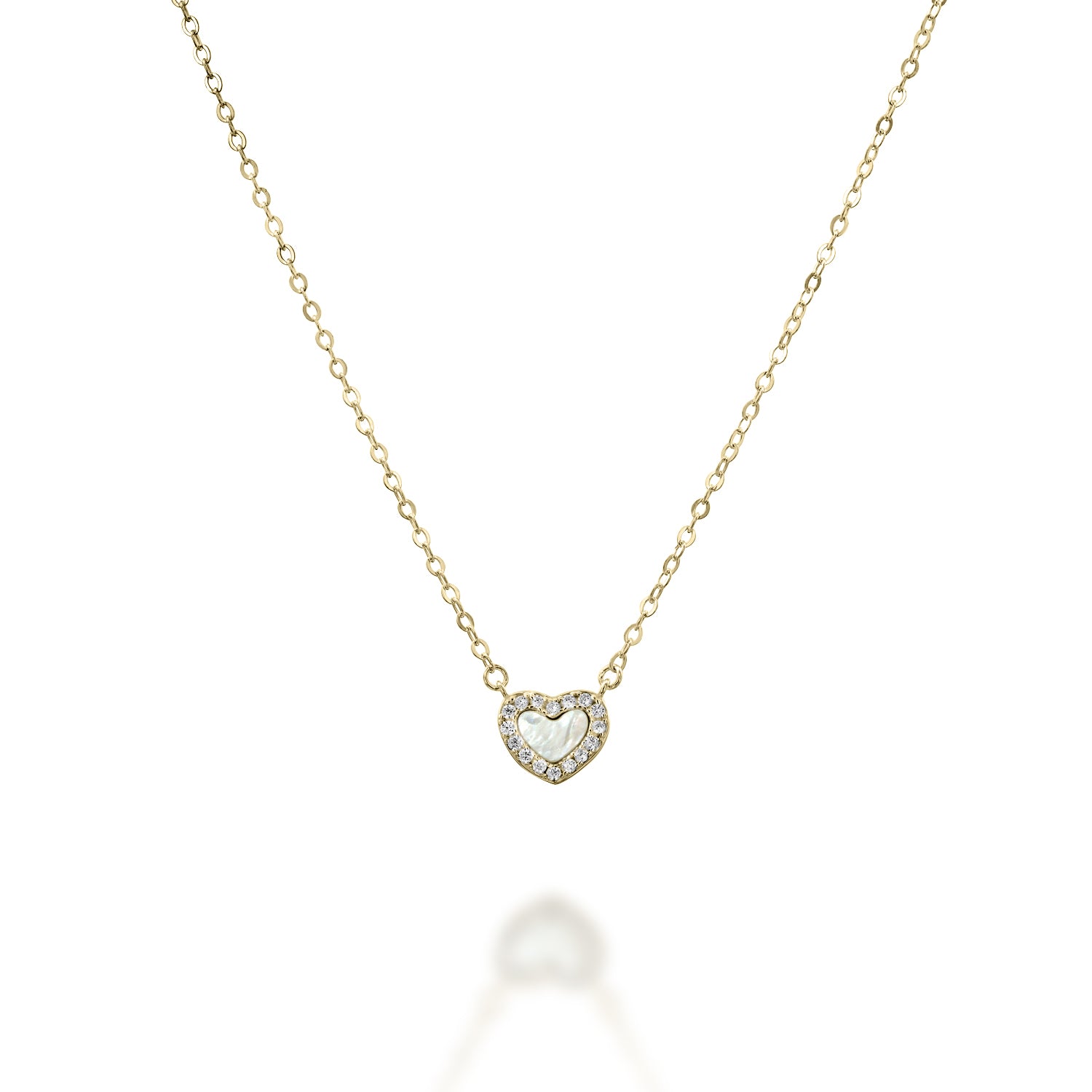 שרשרת לב ציפוי זהב