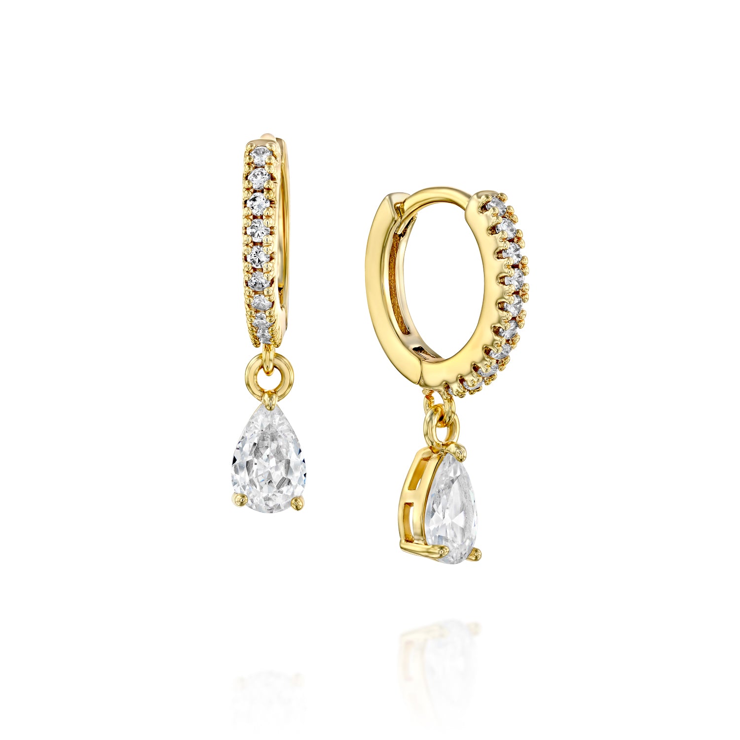 עגילי חישוק אמה-לי ציפוי זהב