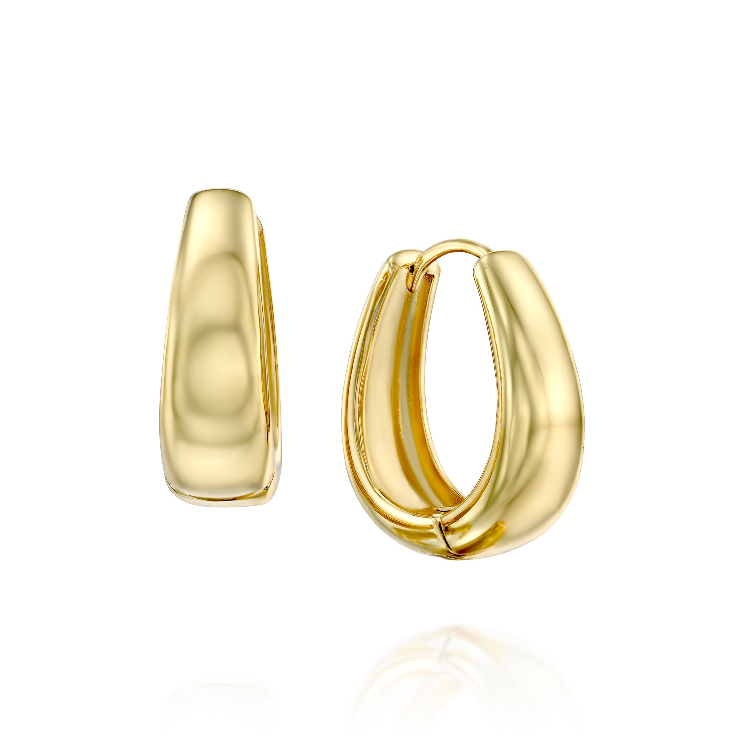 עגילי חישוק סאשה ציפוי זהב