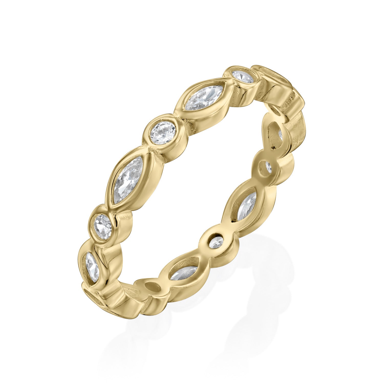 טבעת אלואיז ציפוי זהב