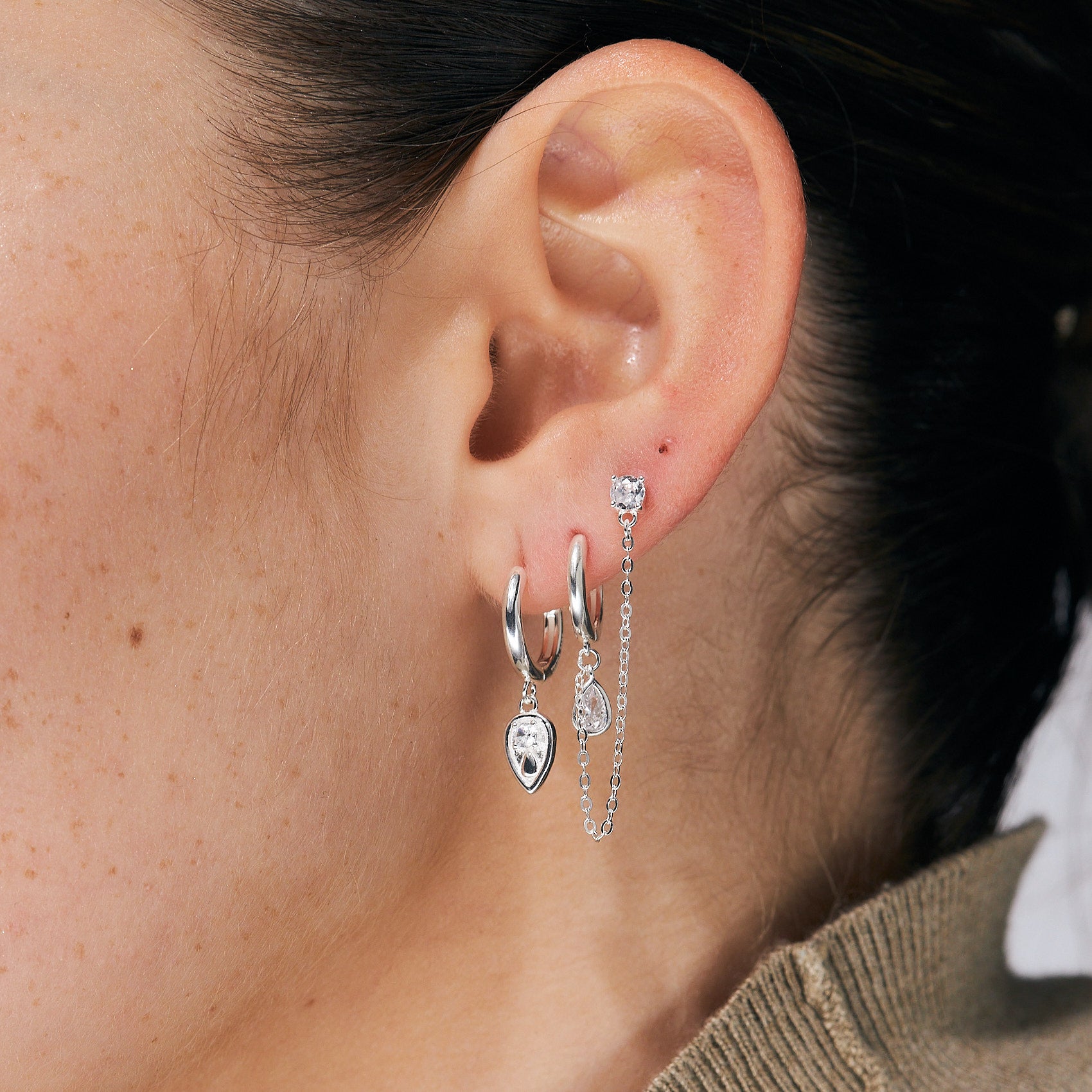 עגילי ולנטינה כסף 925