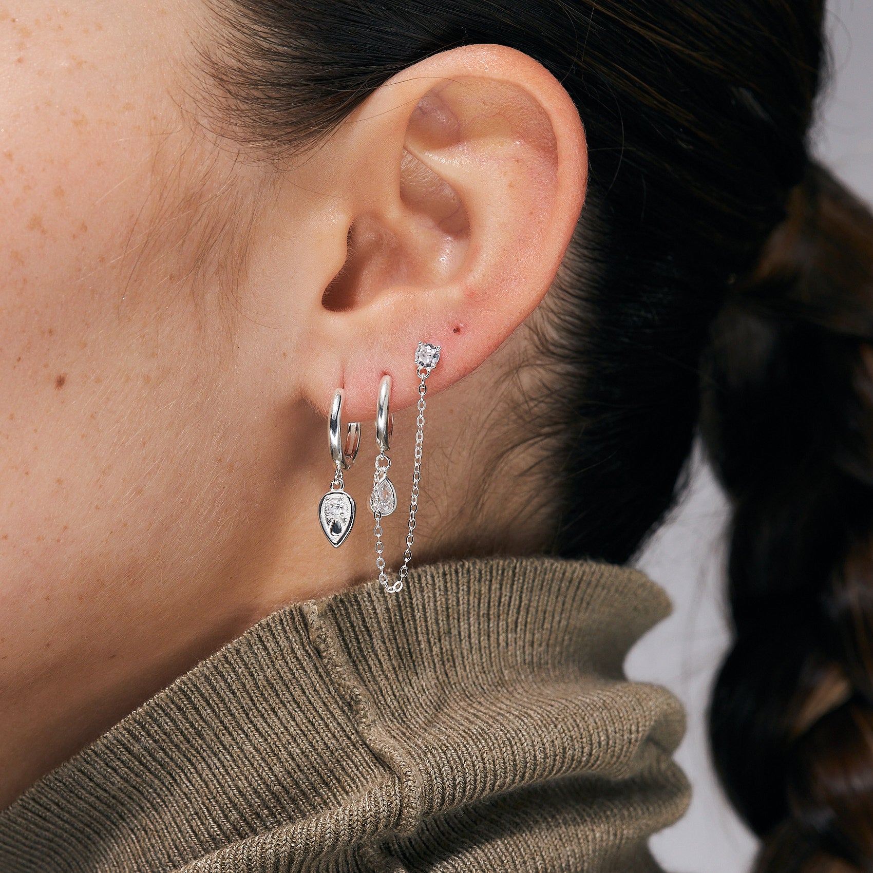 עגילי ולנטינה כסף 925