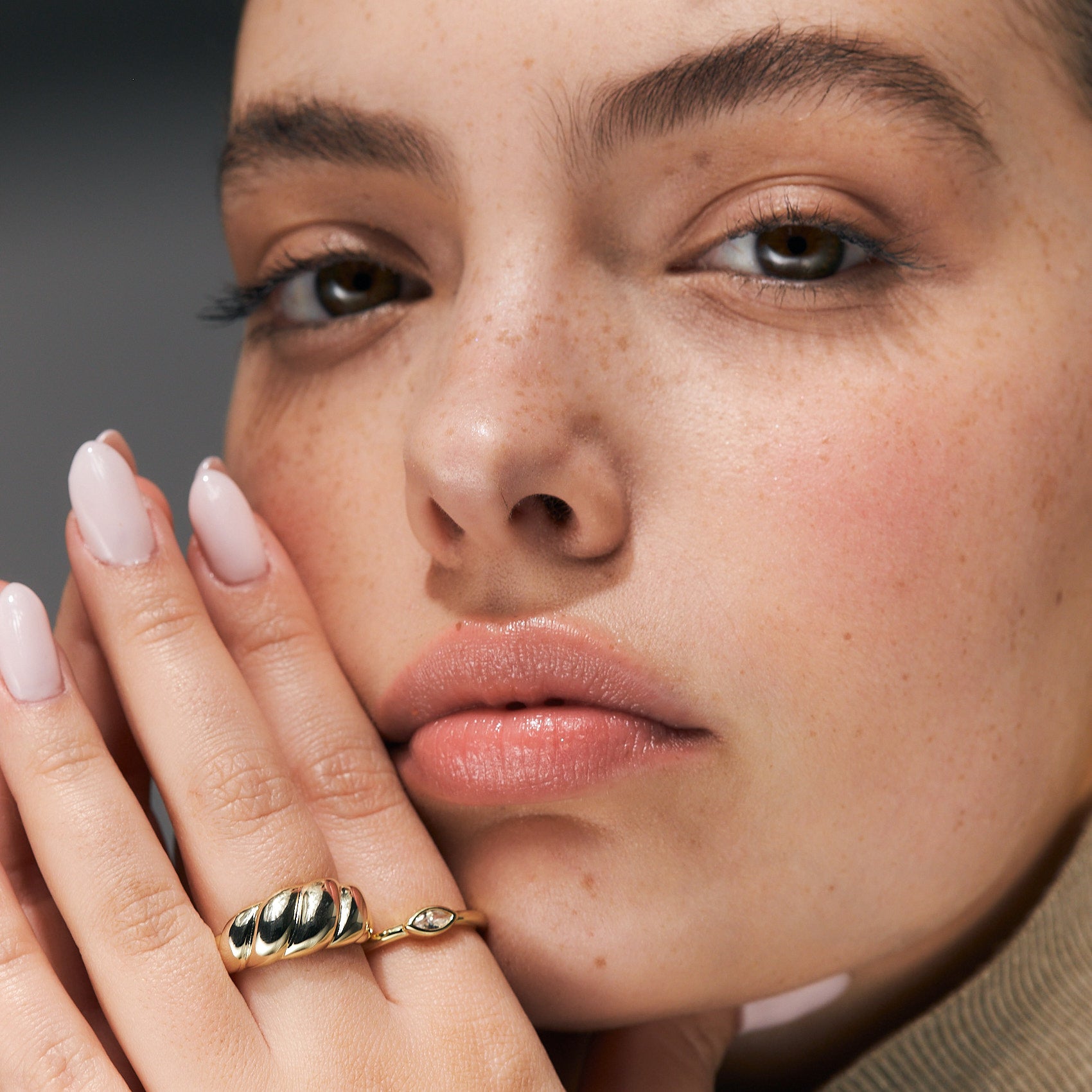 טבעת פלור ציפוי זהב