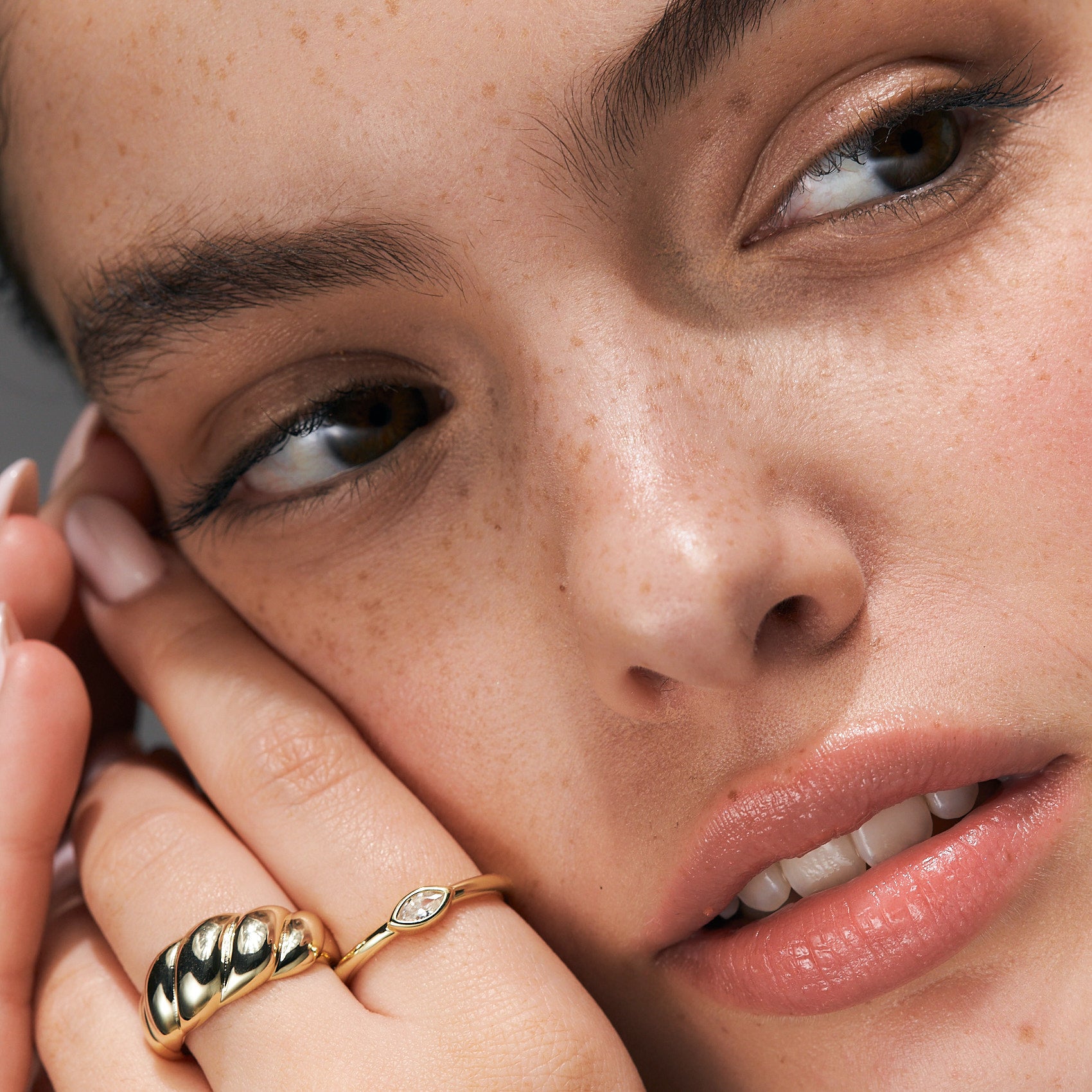 טבעת פלור ציפוי זהב