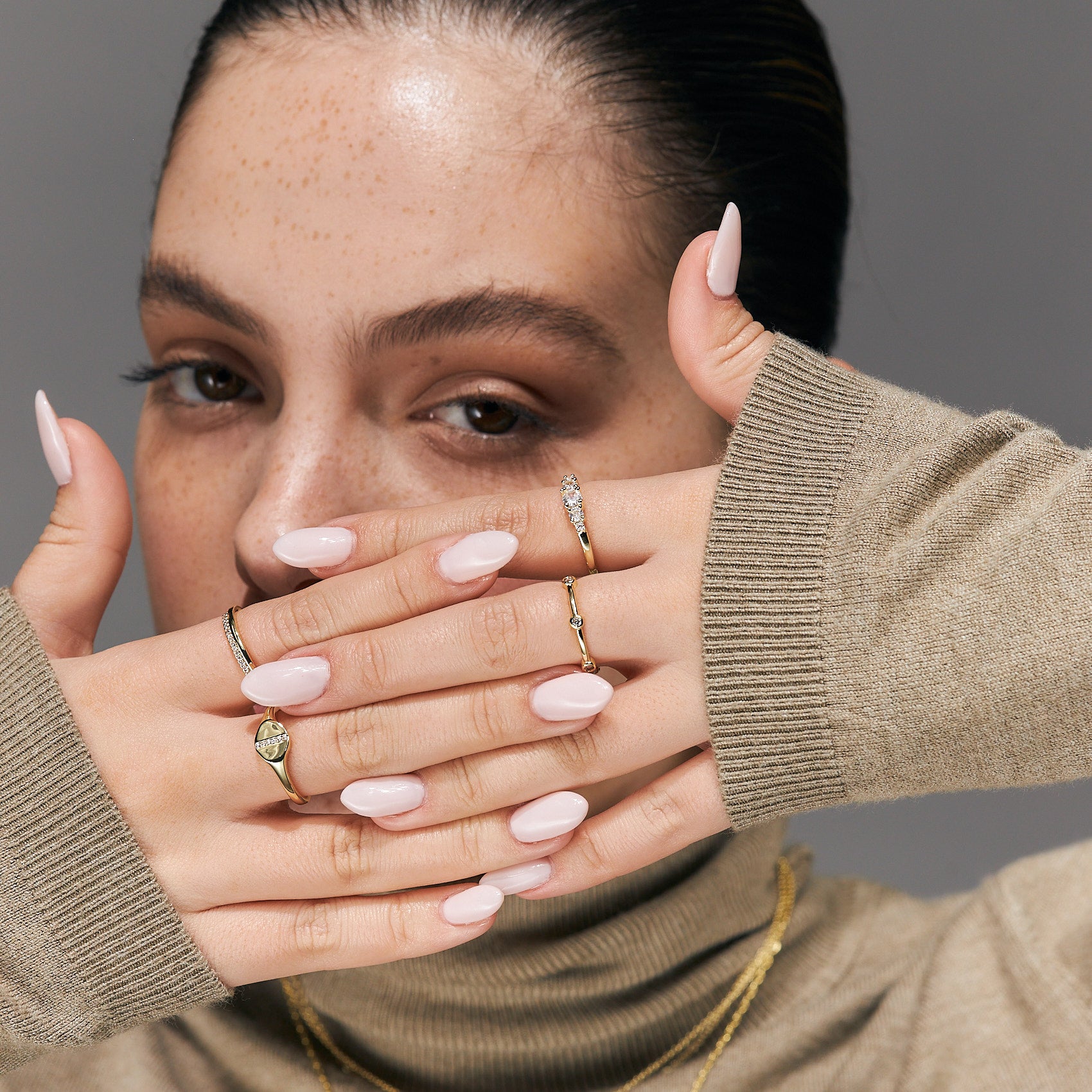 טבעת שרלוט ציפוי זהב