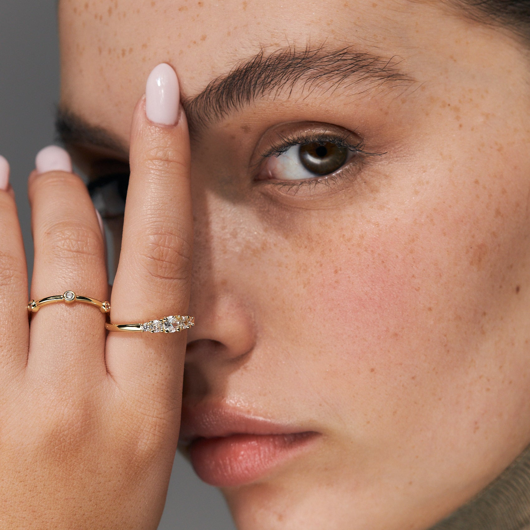 טבעת שרלוט ציפוי זהב