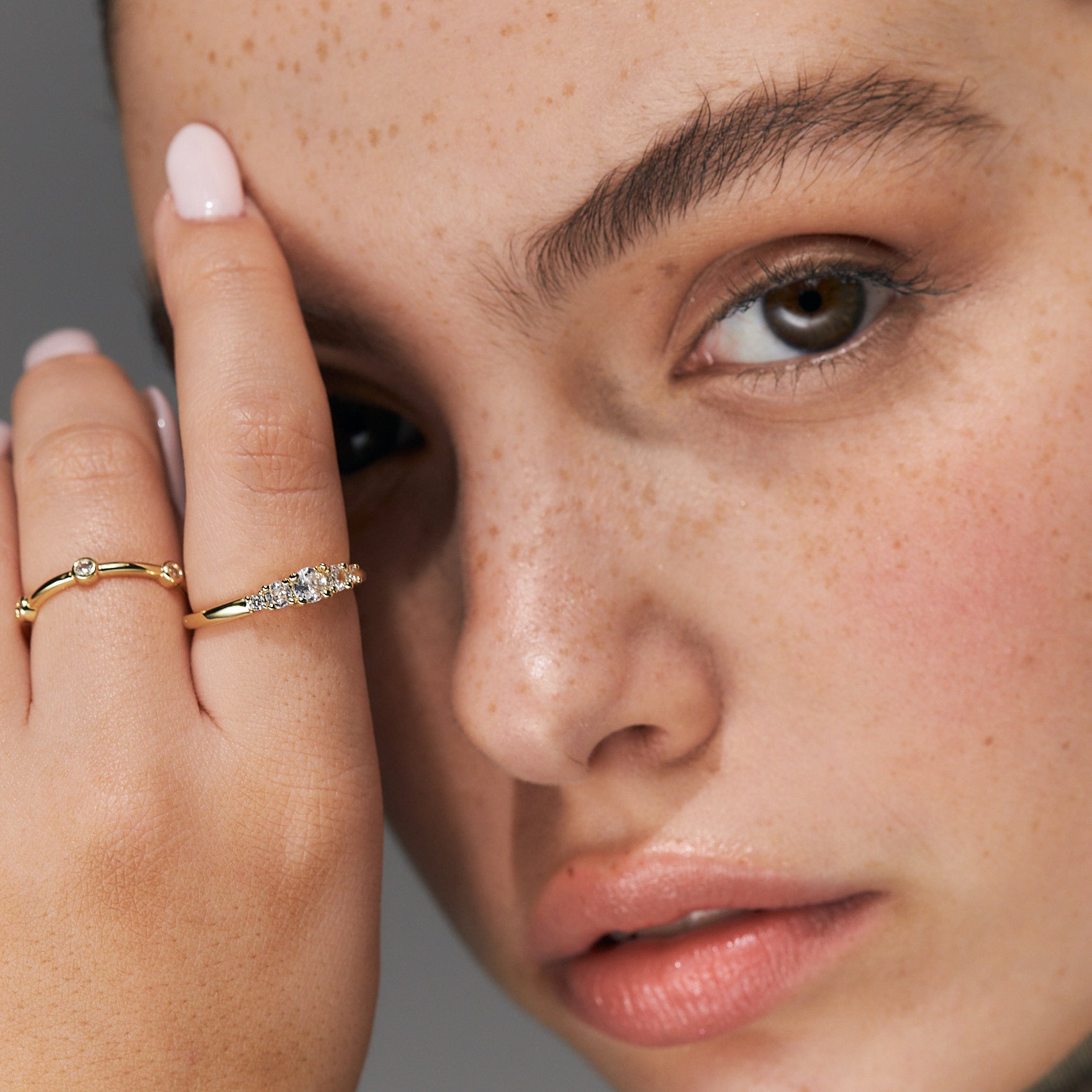 טבעת שרלוט ציפוי זהב