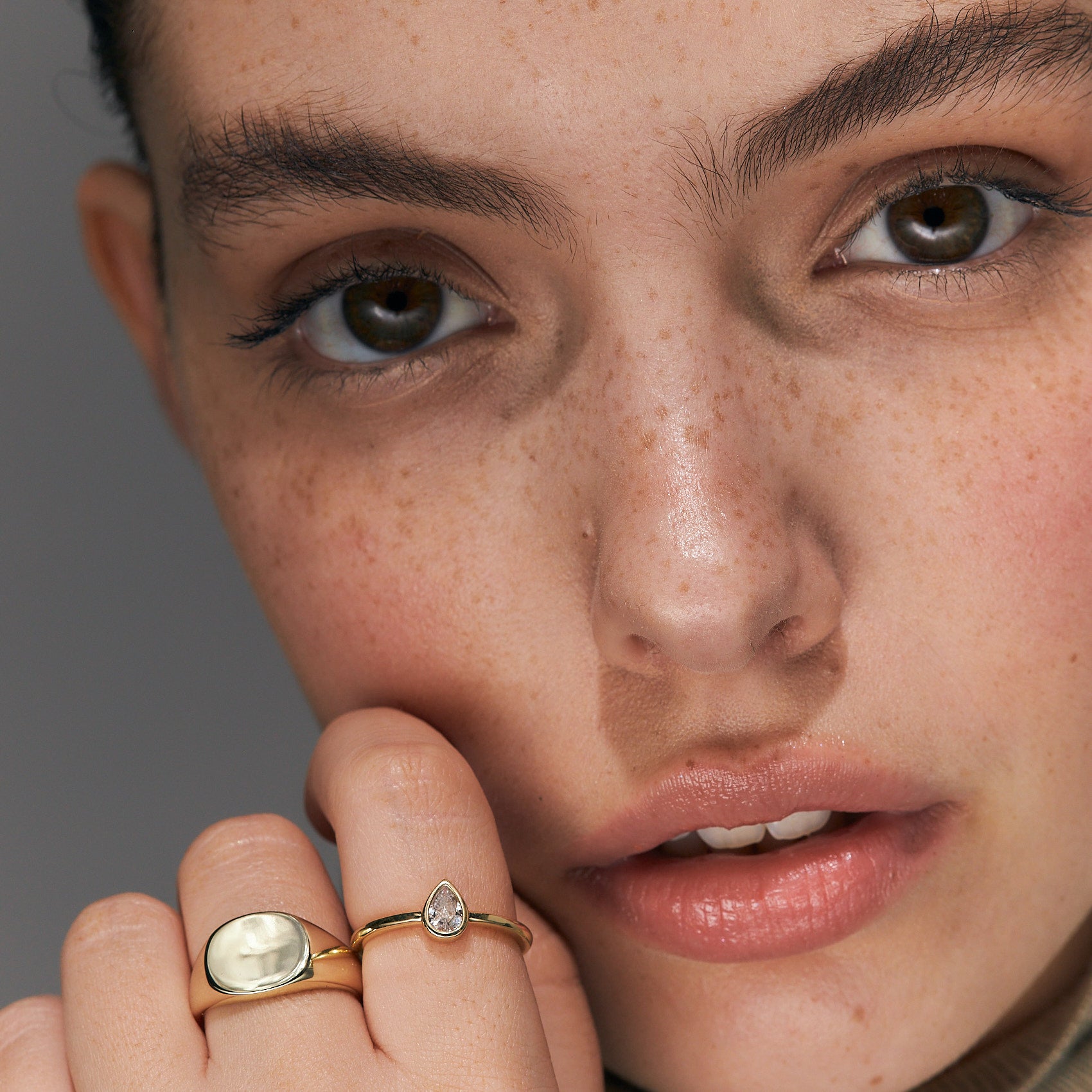 טבעת אוניל ציפוי זהב