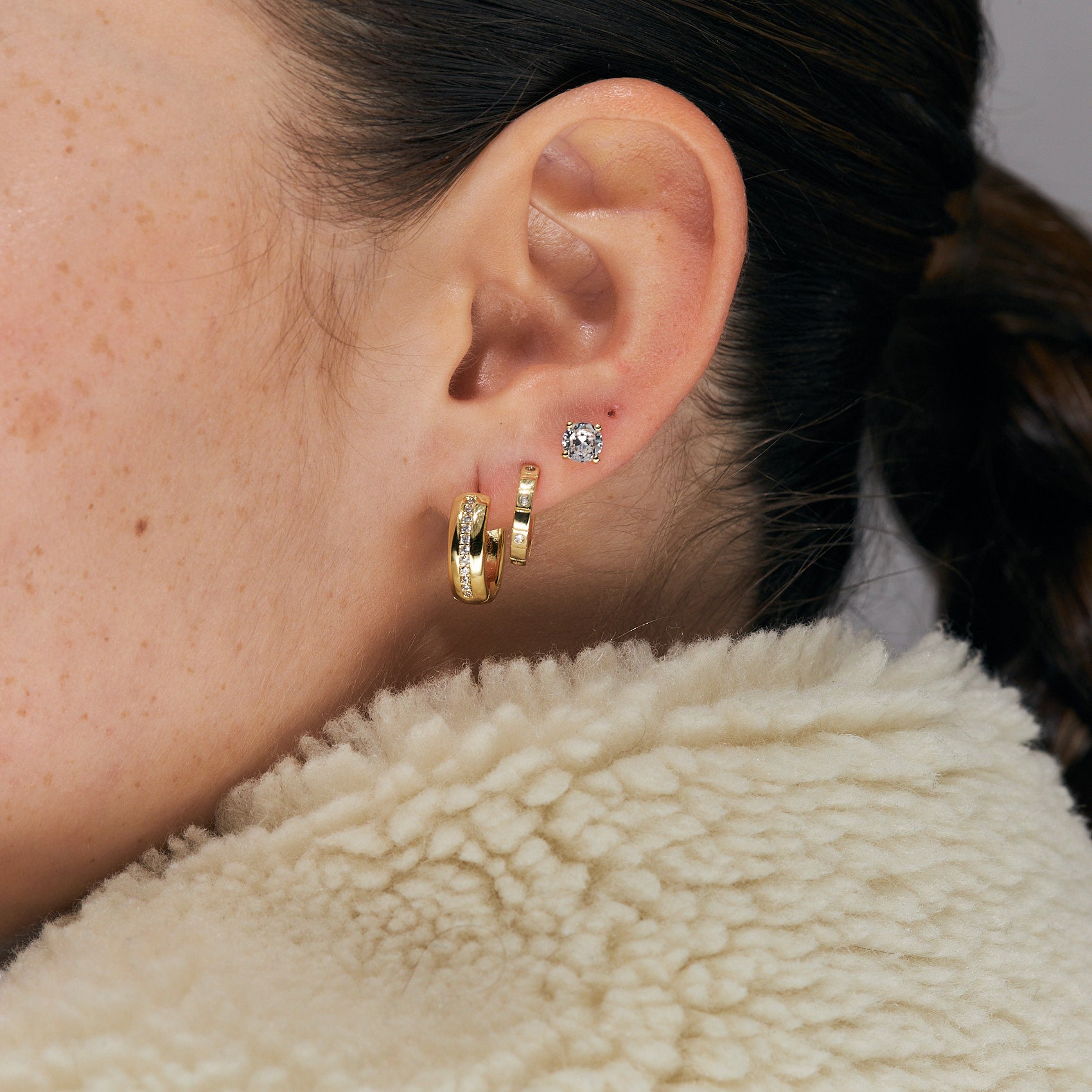 עגילי בל ציפוי זהב