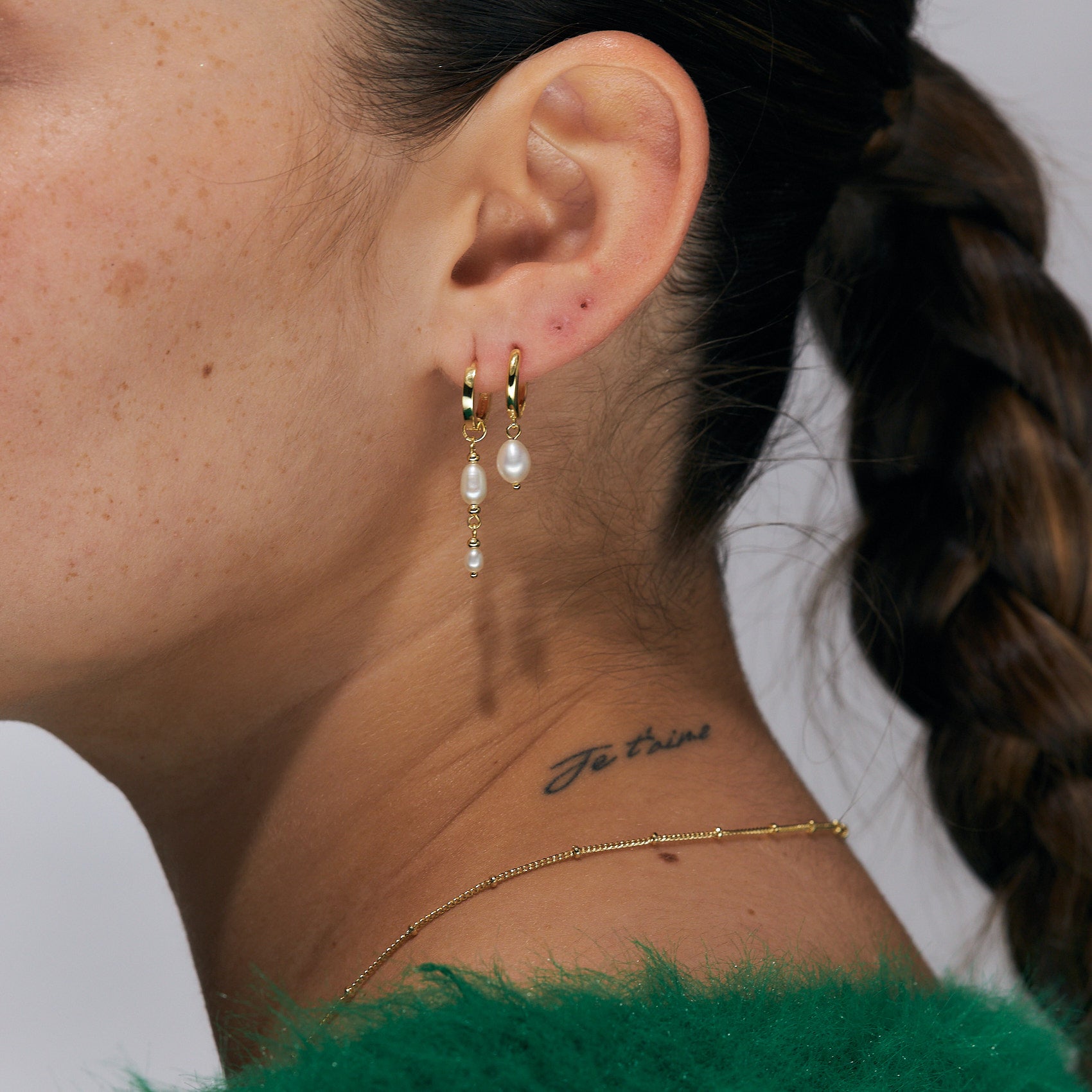 עגילי איה ציפוי זהב