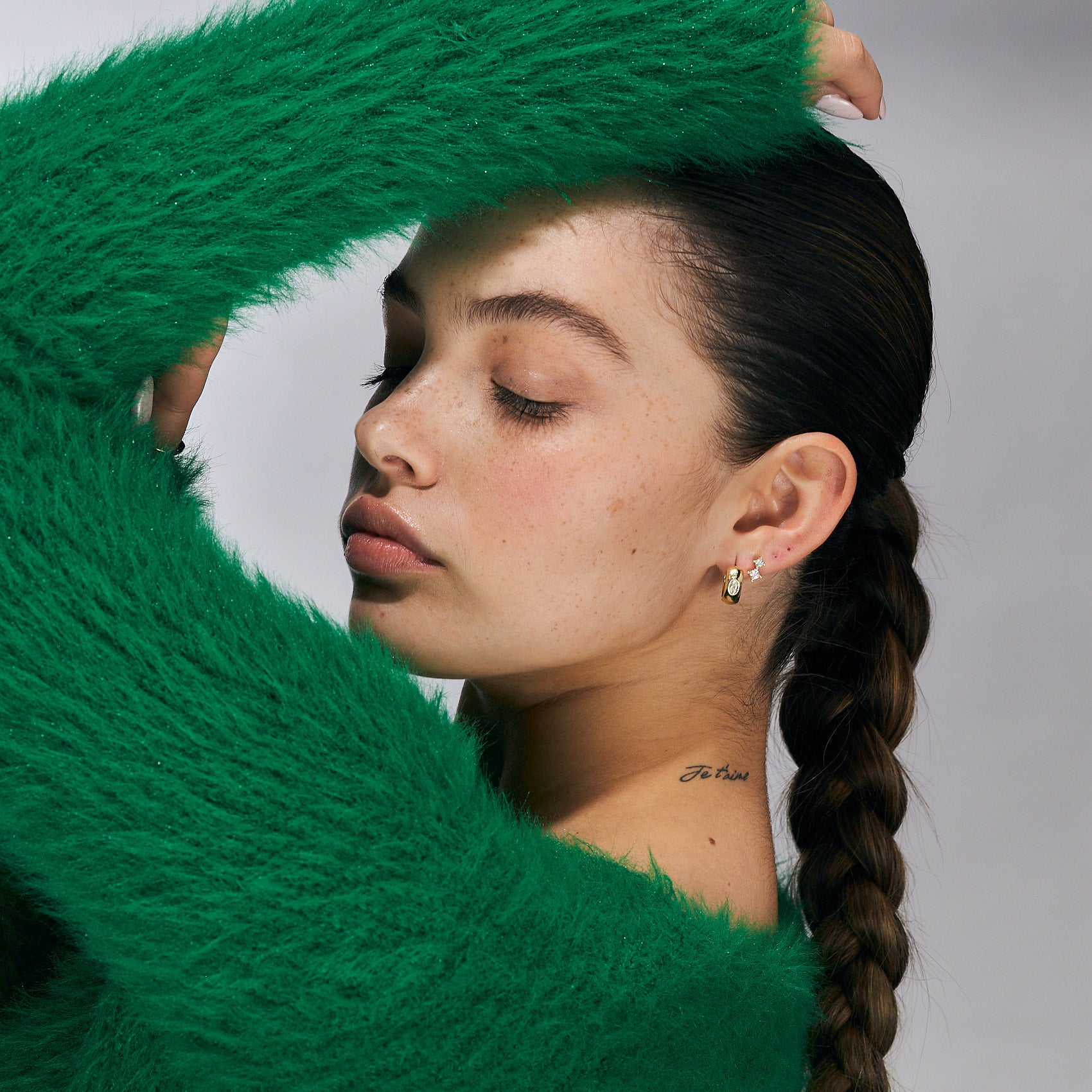 עגילי ויקטוריה ציפוי זהב