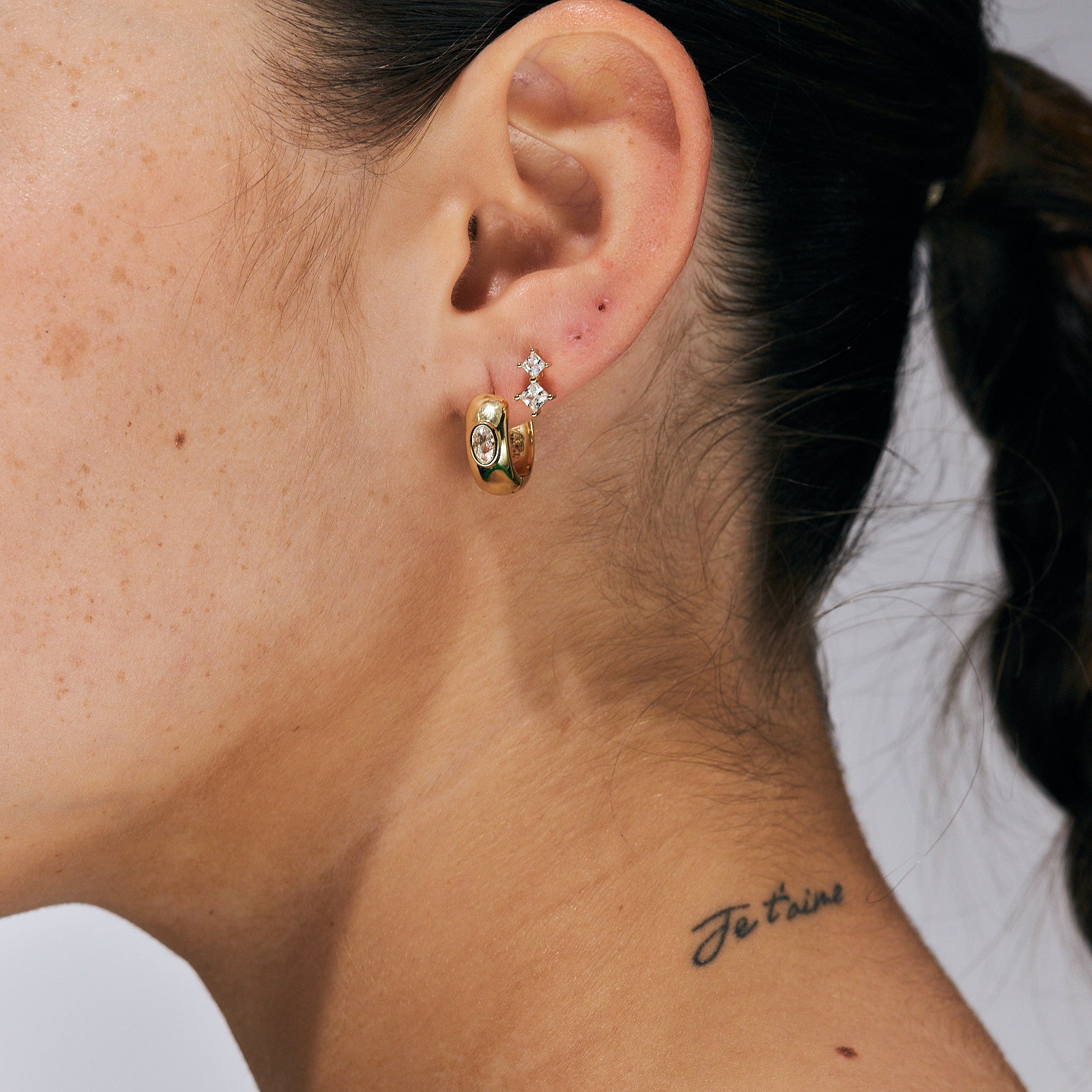 עגילי ויקטוריה ציפוי זהב