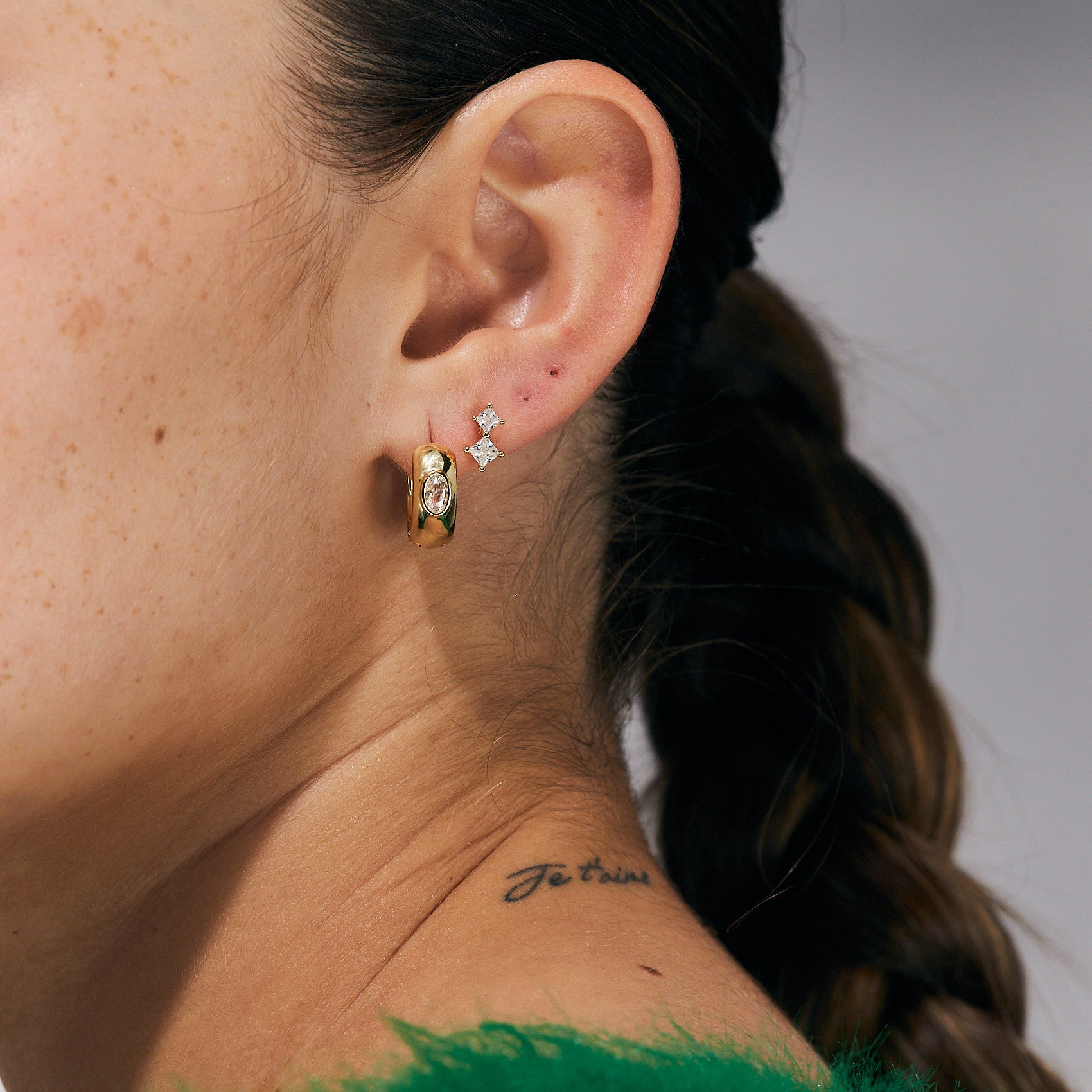 עגילי ויקטוריה ציפוי זהב