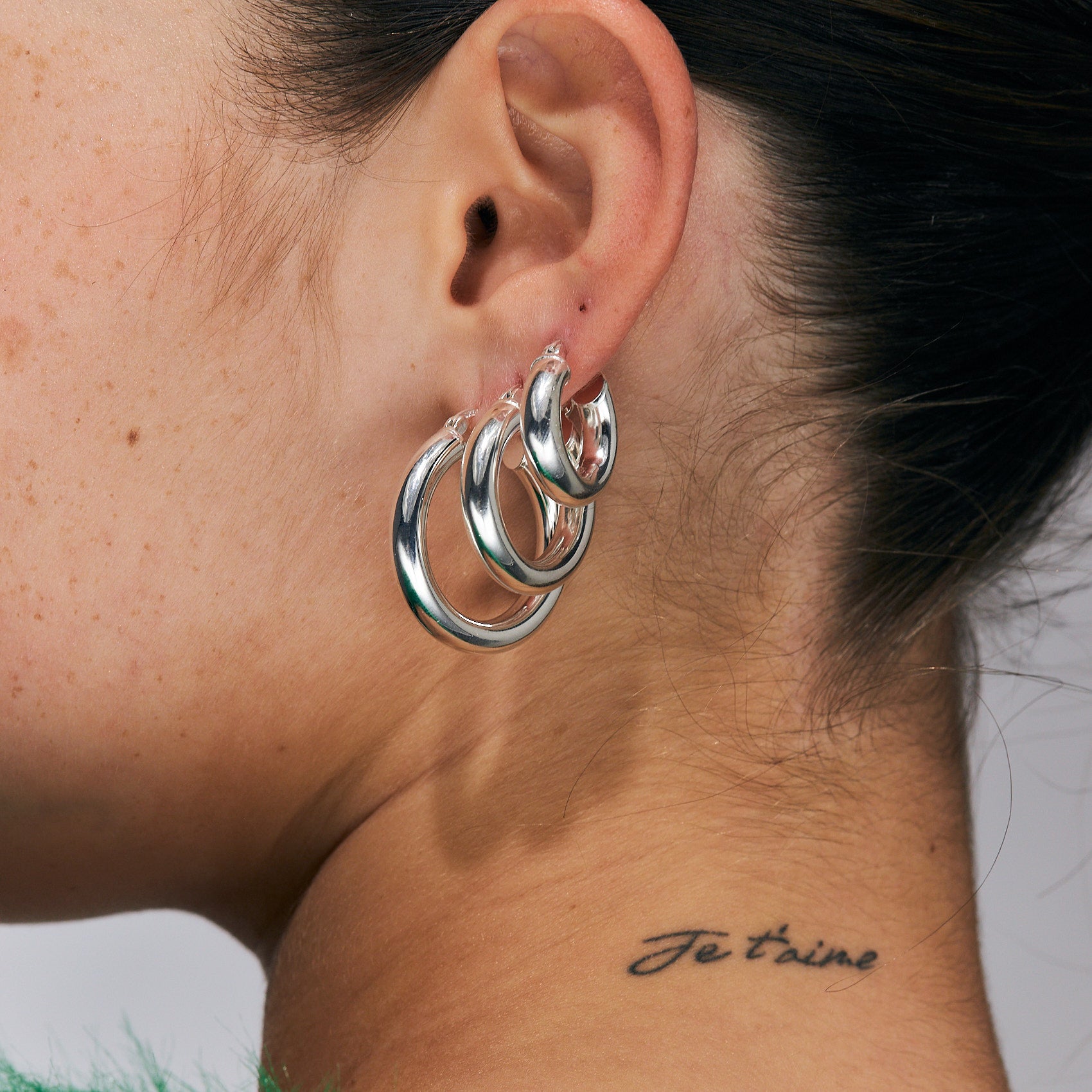 עגילי חישוק אמיליה(L) כסף 925