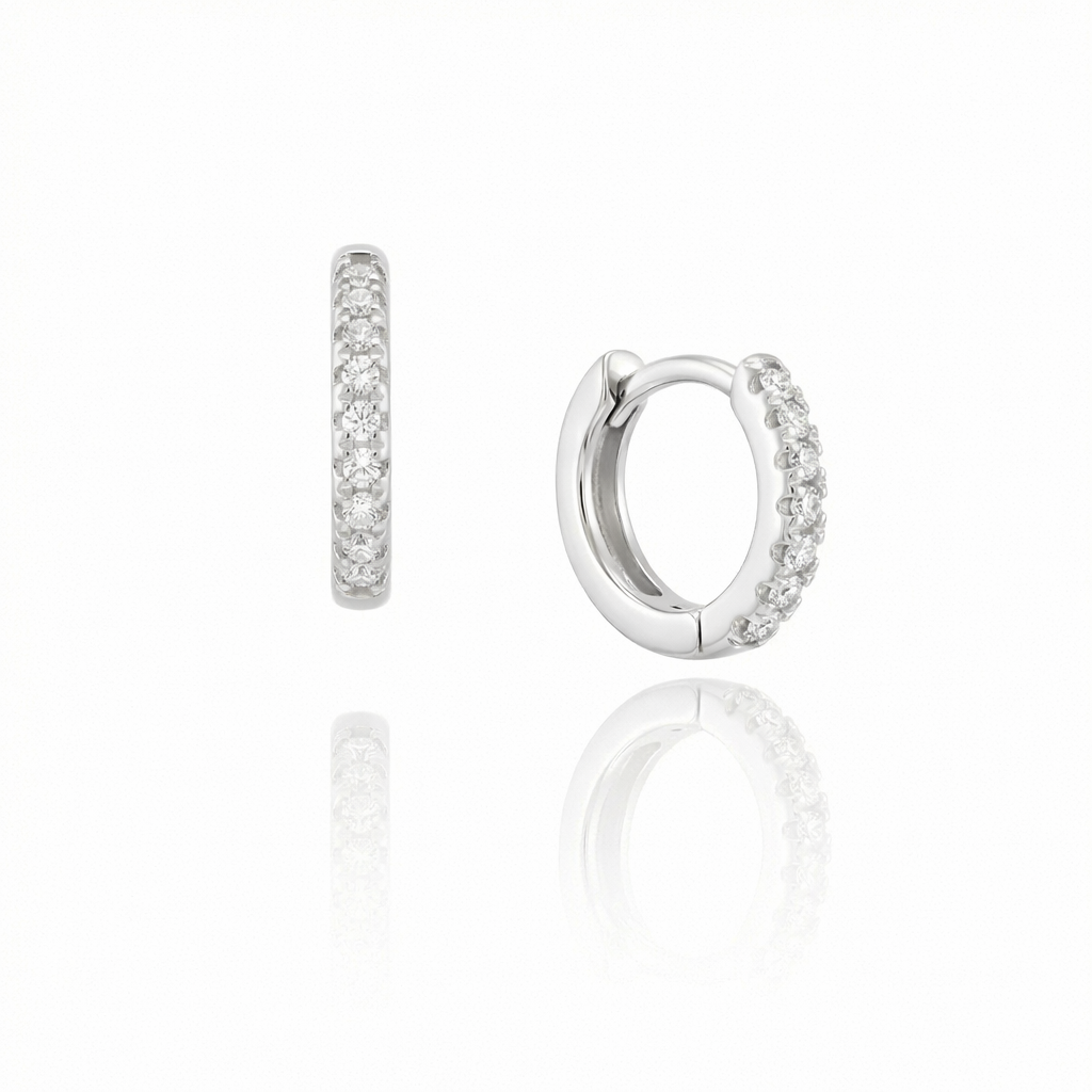 עגילי מלו כסף 925 S