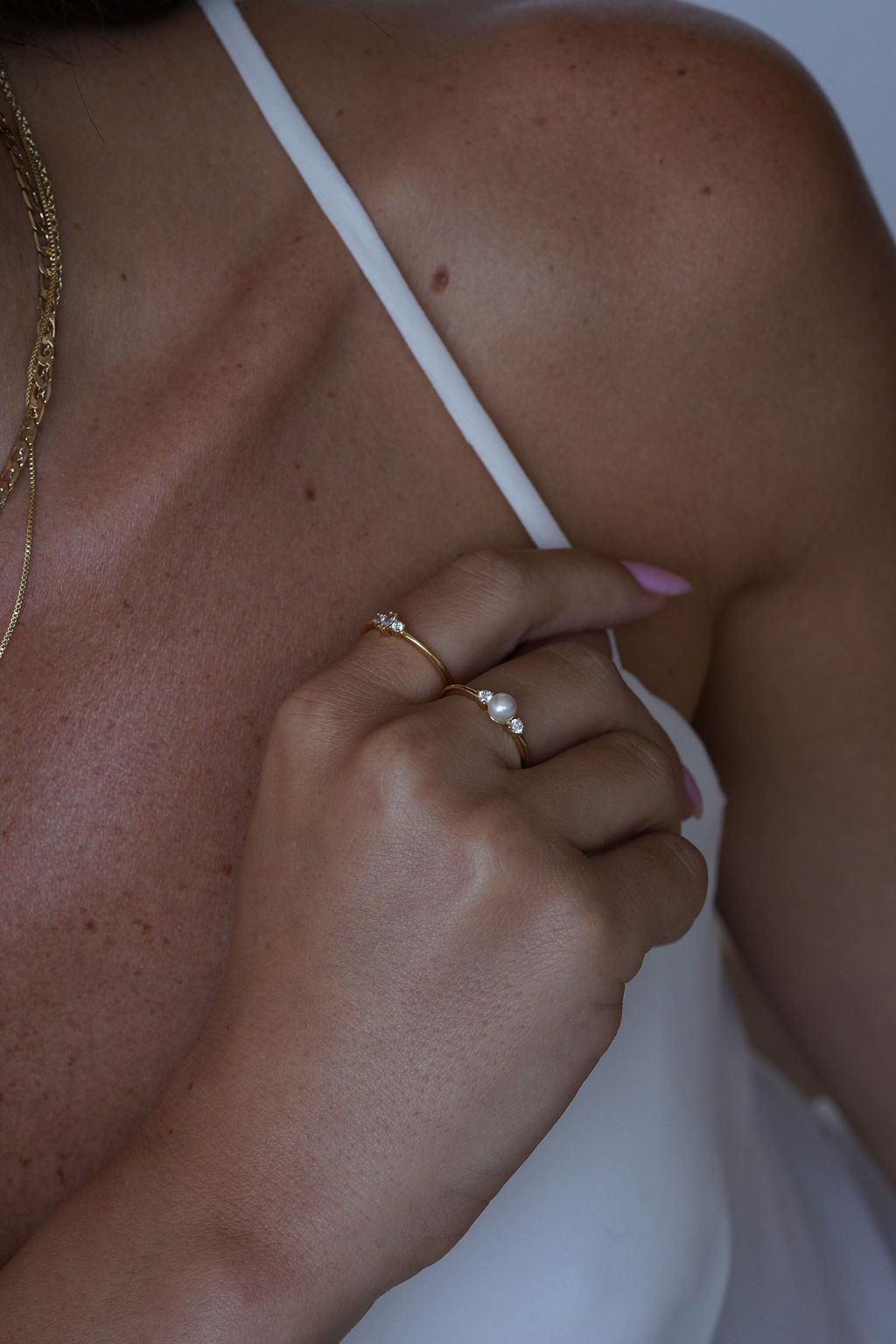 טבעת אלין ציפוי זהב