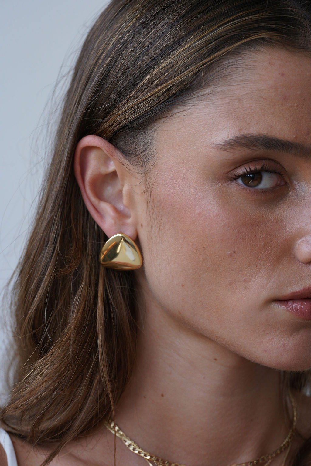 עגילי דורין ציפוי זהב