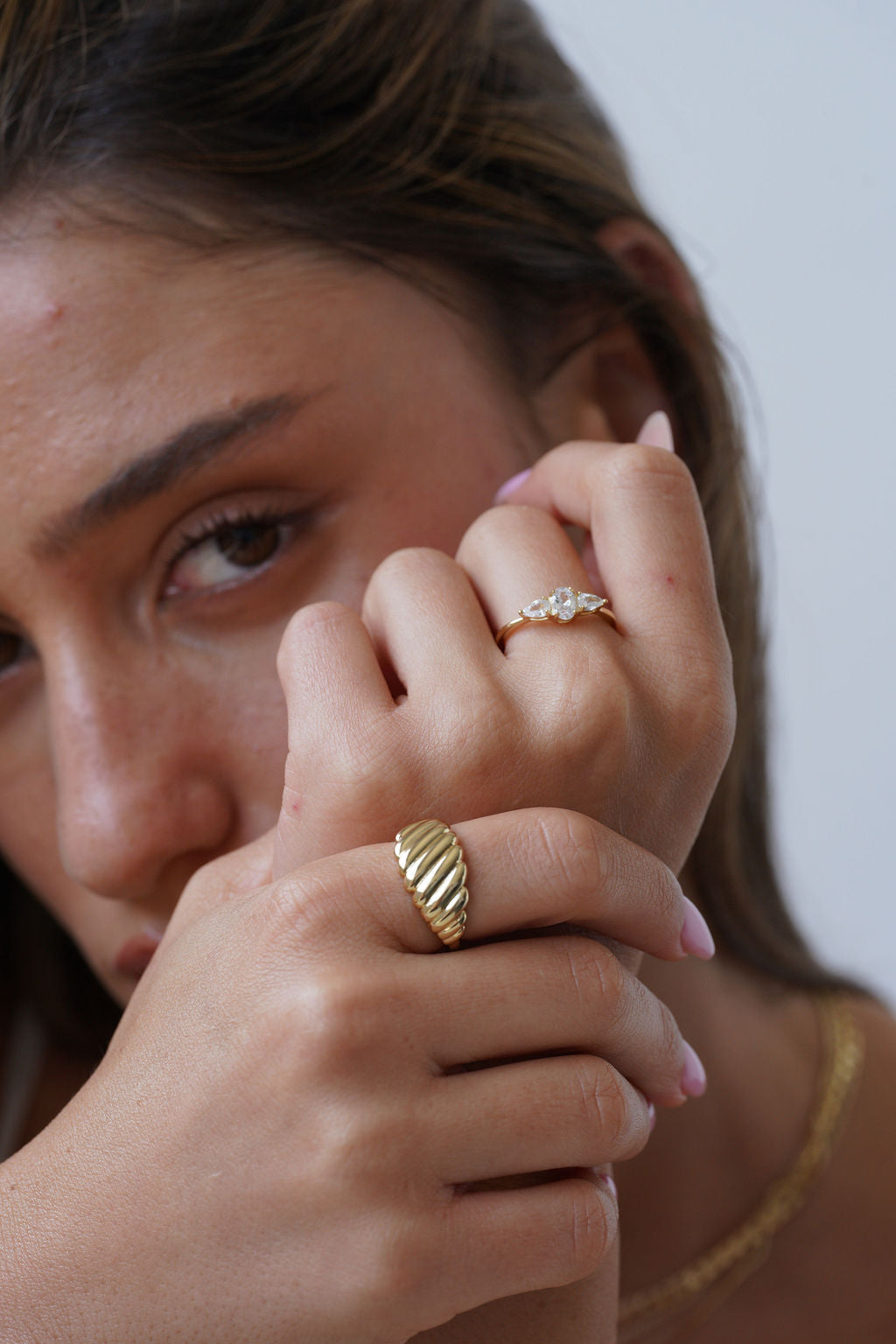 טבעת אוליביה ציפוי זהב