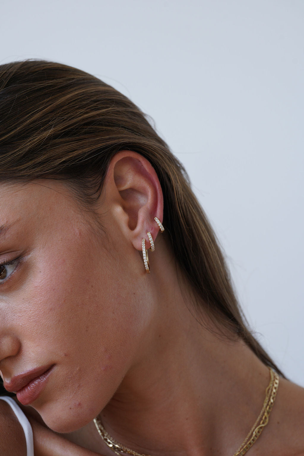 עגילי מלו מיני ציפוי זהב