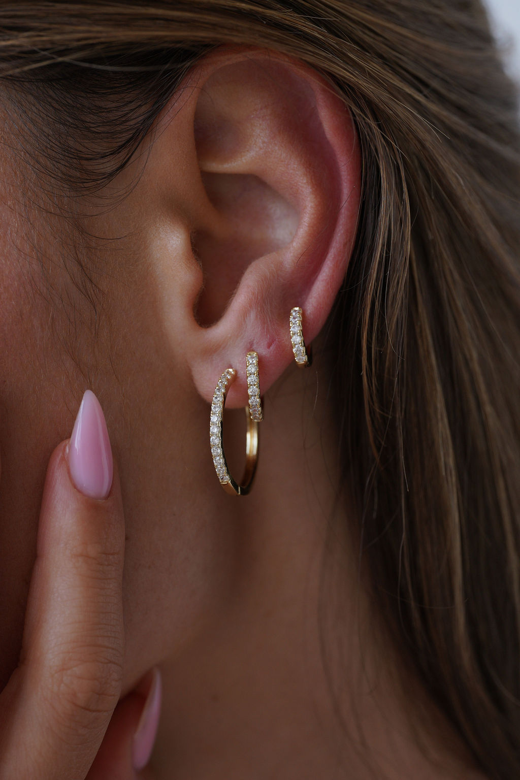 עגילי מלו מיני ציפוי זהב