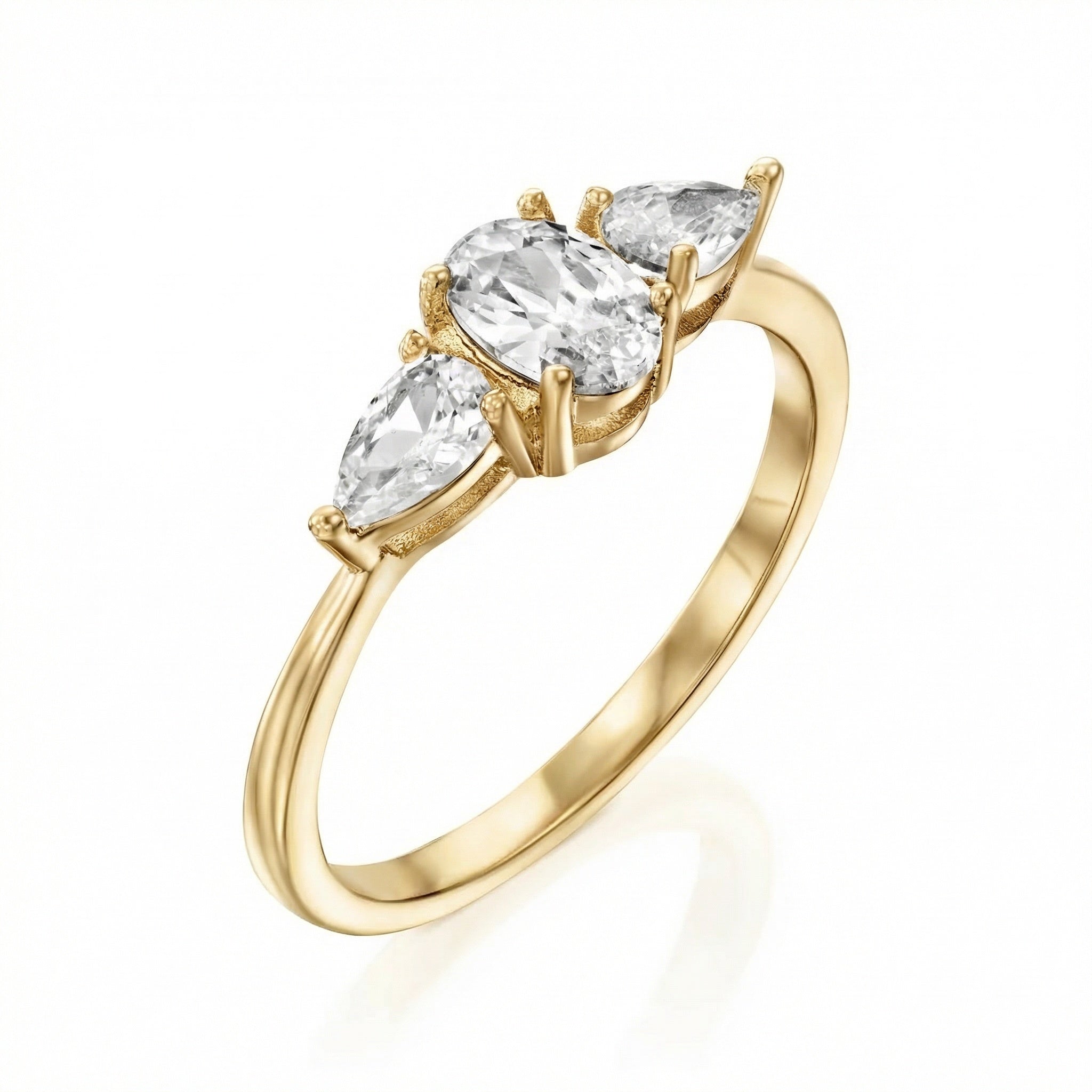 טבעת אוליביה ציפוי זהב