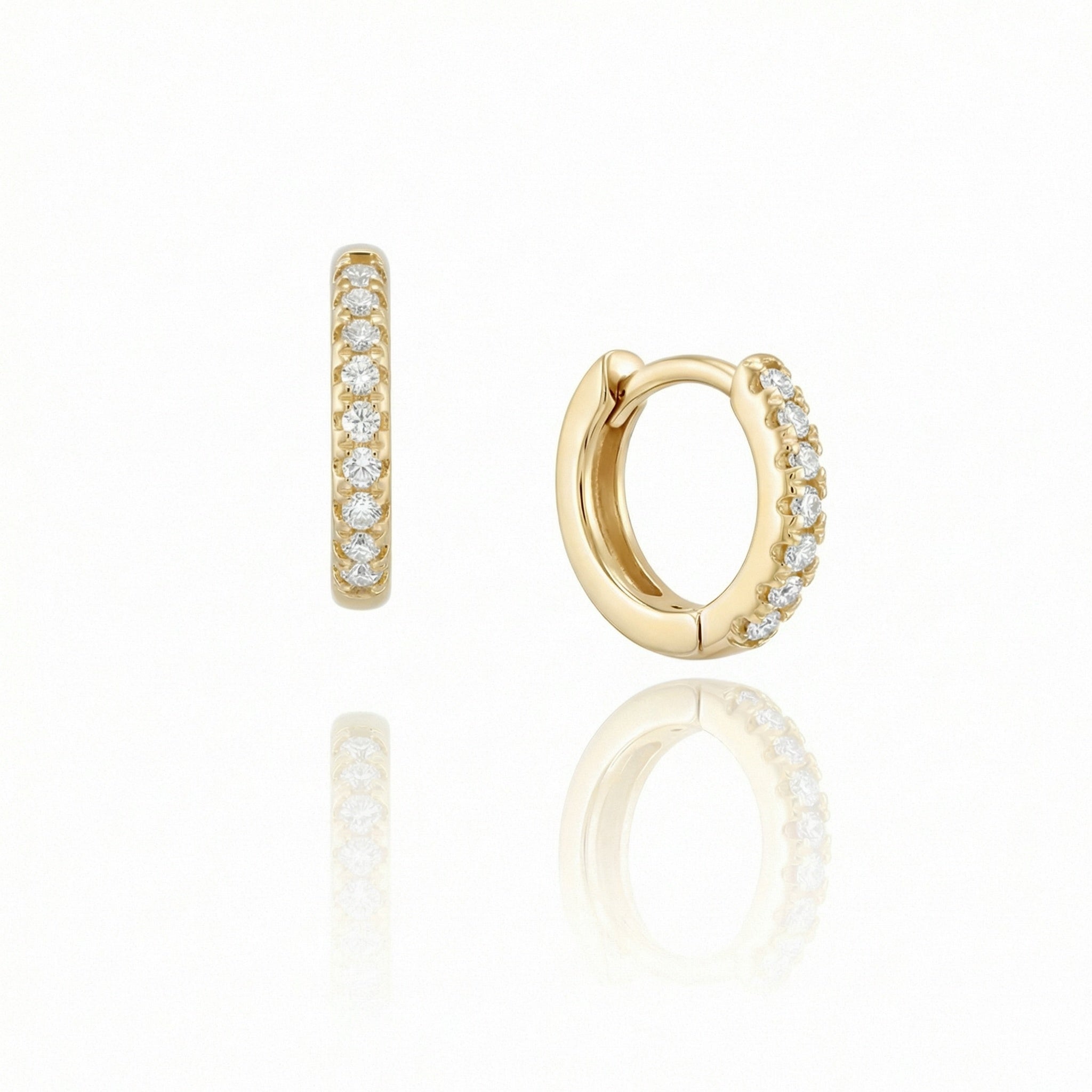 עגילי מלו מיני ציפוי זהב