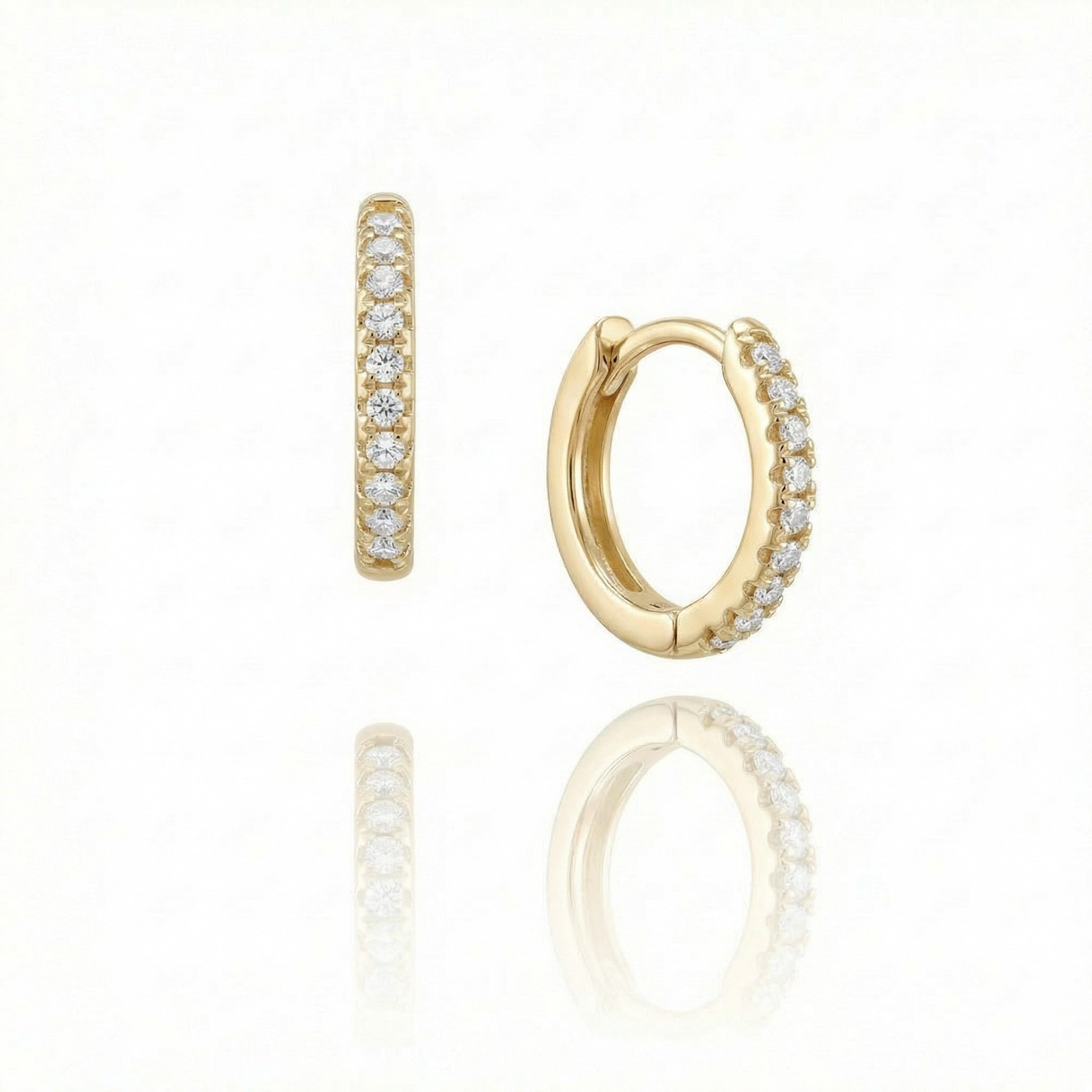 עגילי מלו M ציפוי זהב