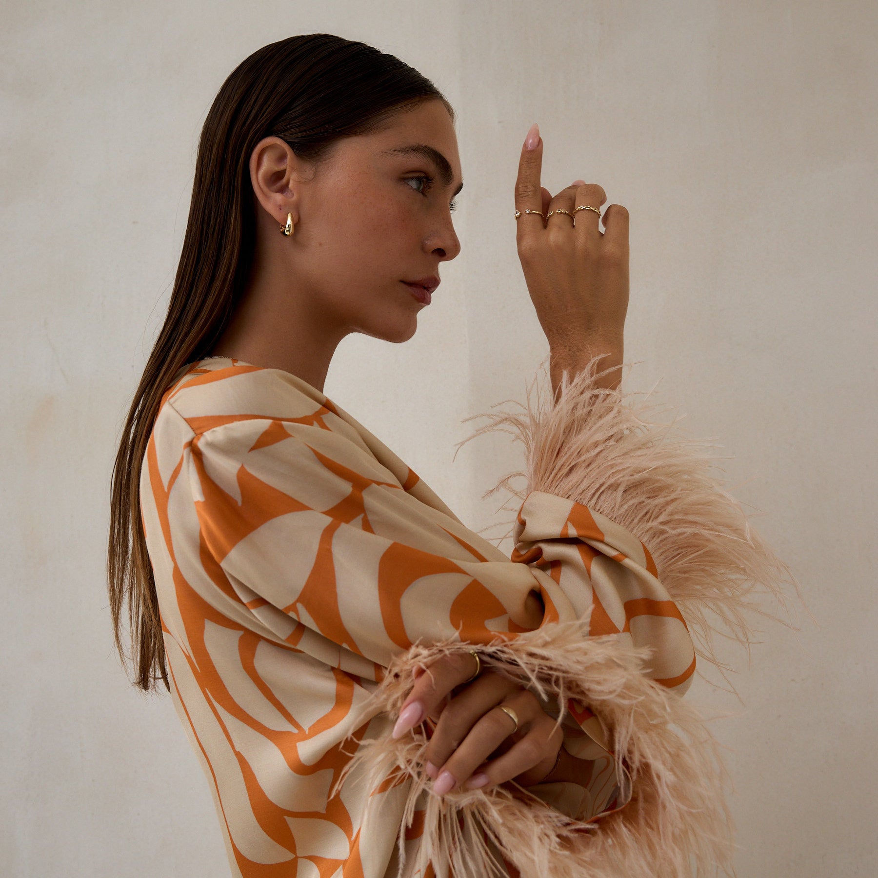 טבעת לוסי ציפוי זהב