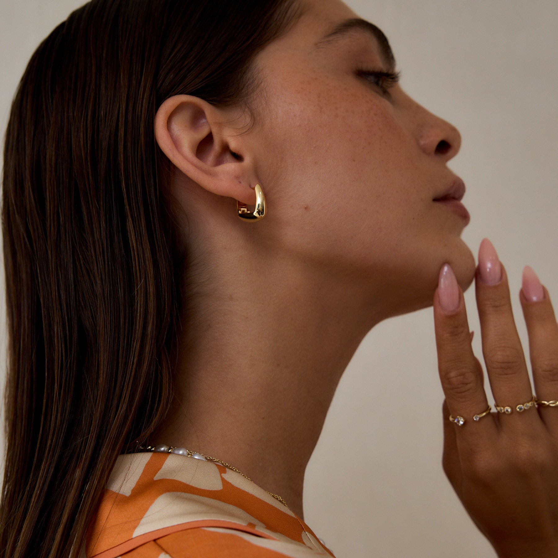 טבעת לוסי ציפוי זהב