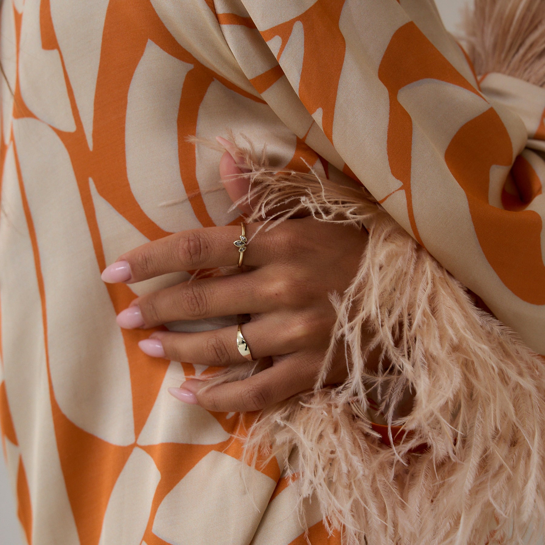 טבעת קלואה ציפוי זהב