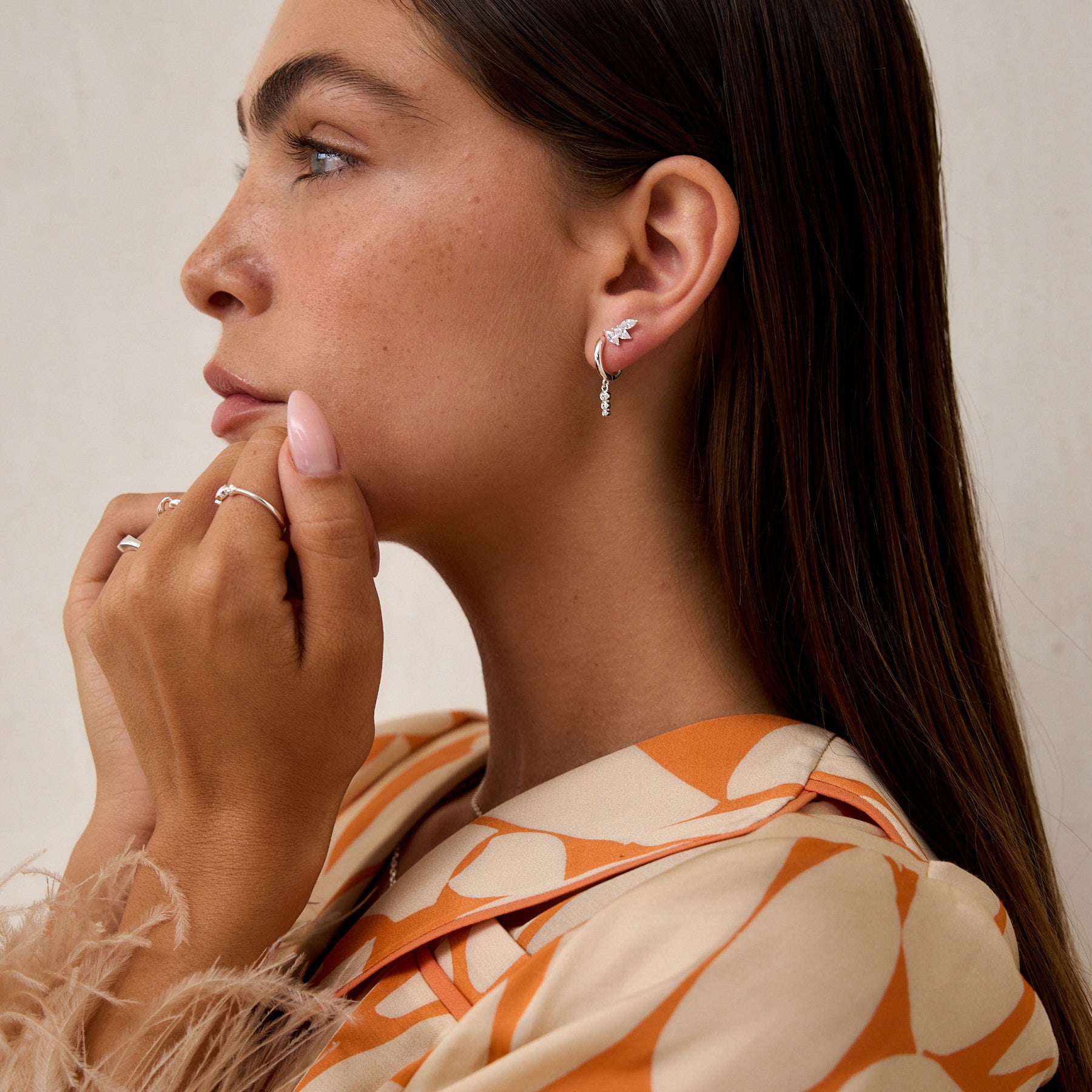 עגילי באבלס כסף 925