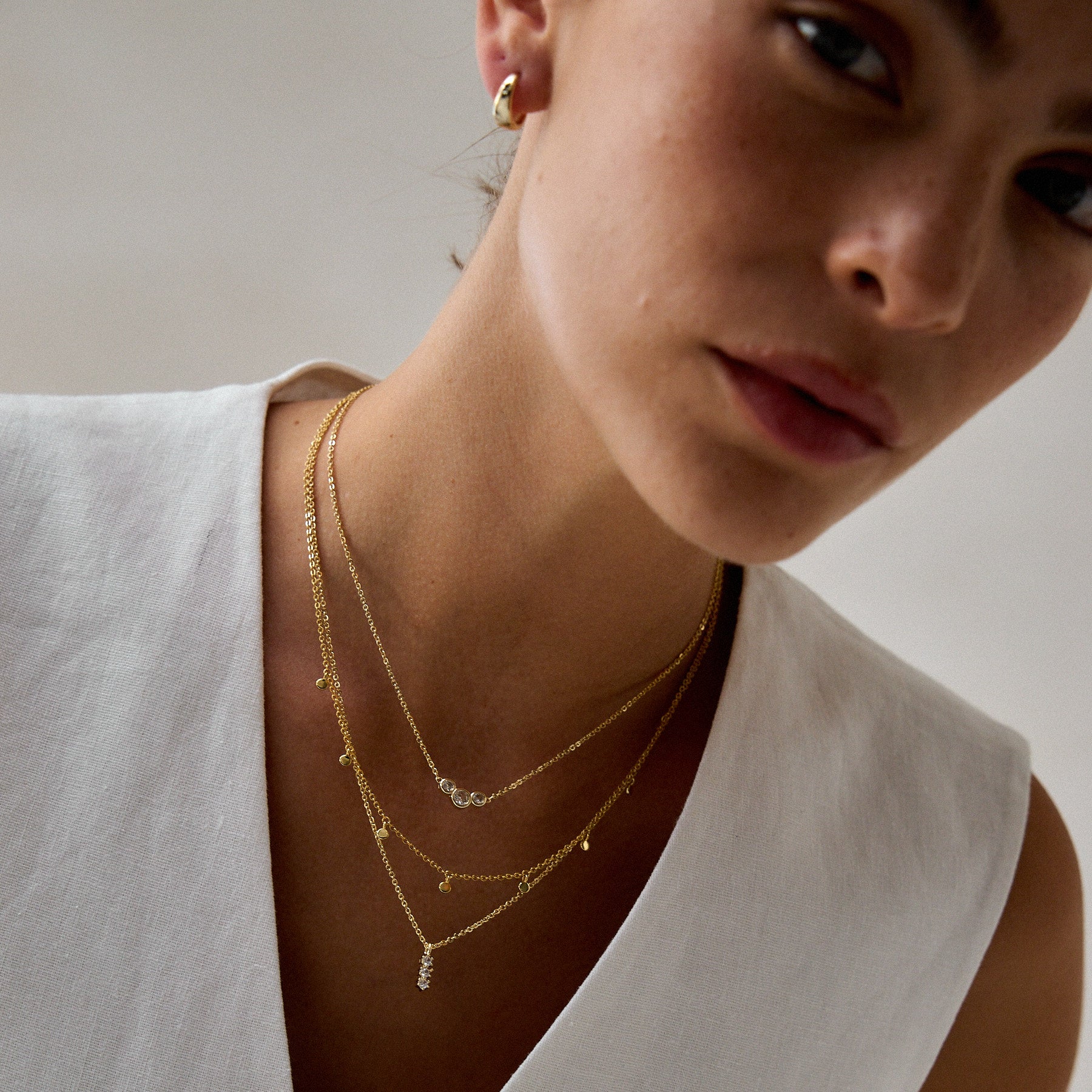 שרשרת פני ציפוי זהב