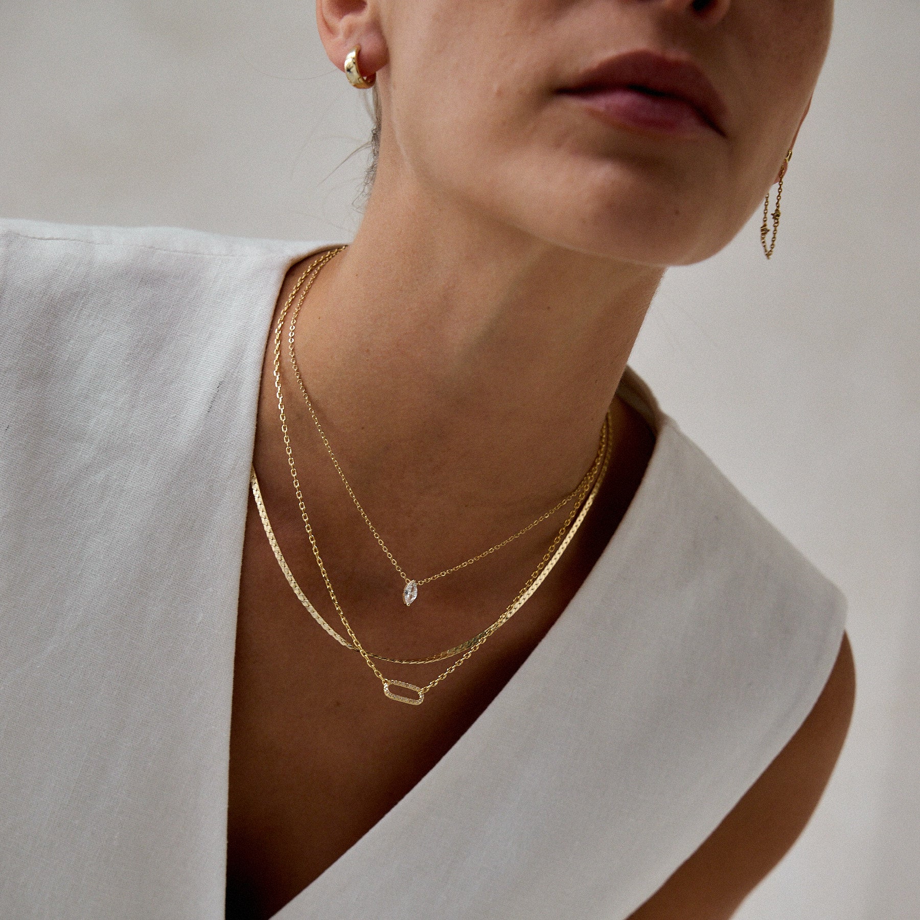 שרשרת ג'וזפין ציפוי זהב