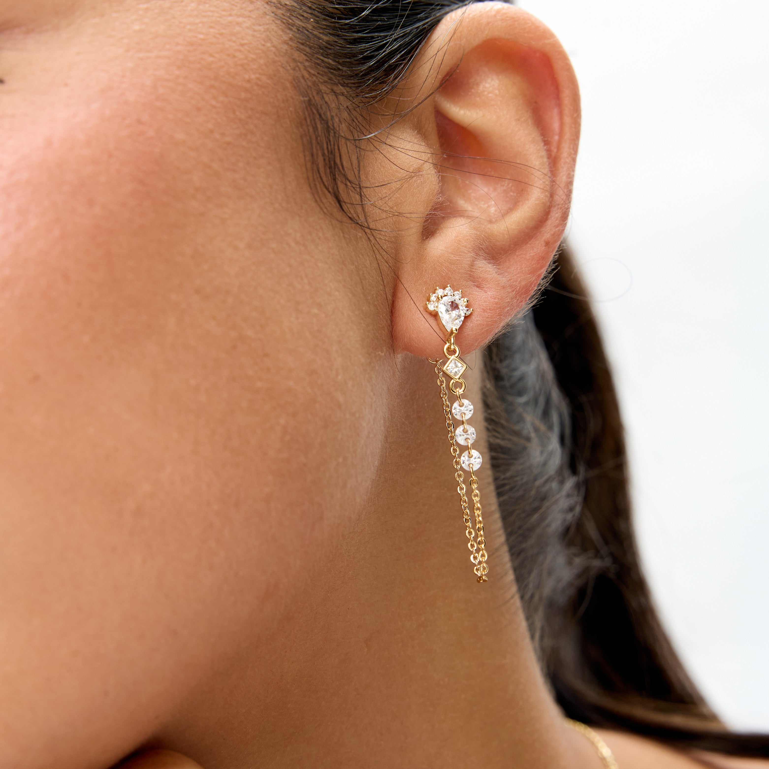 עגילי איזבל ציפוי זהב