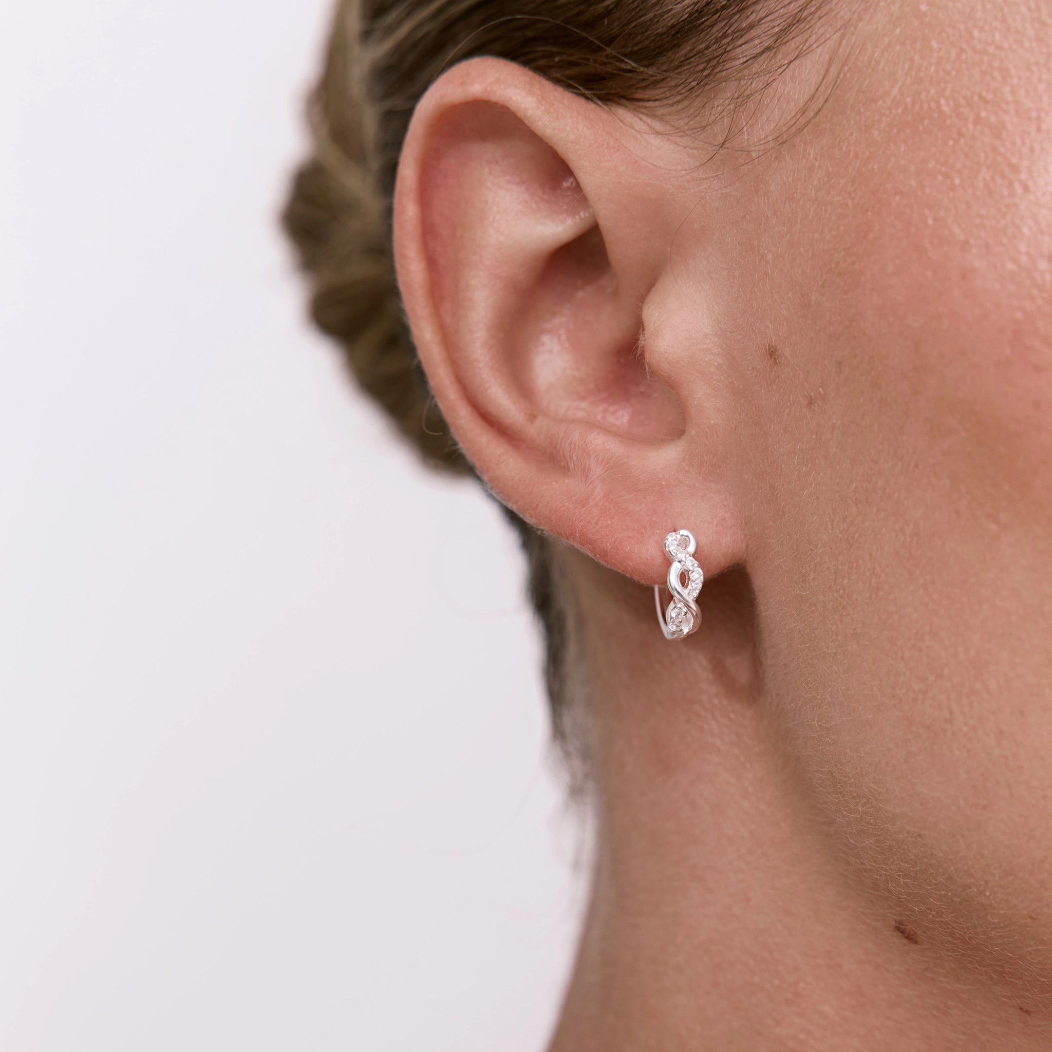 עגילי אינפיניטי כסף 925